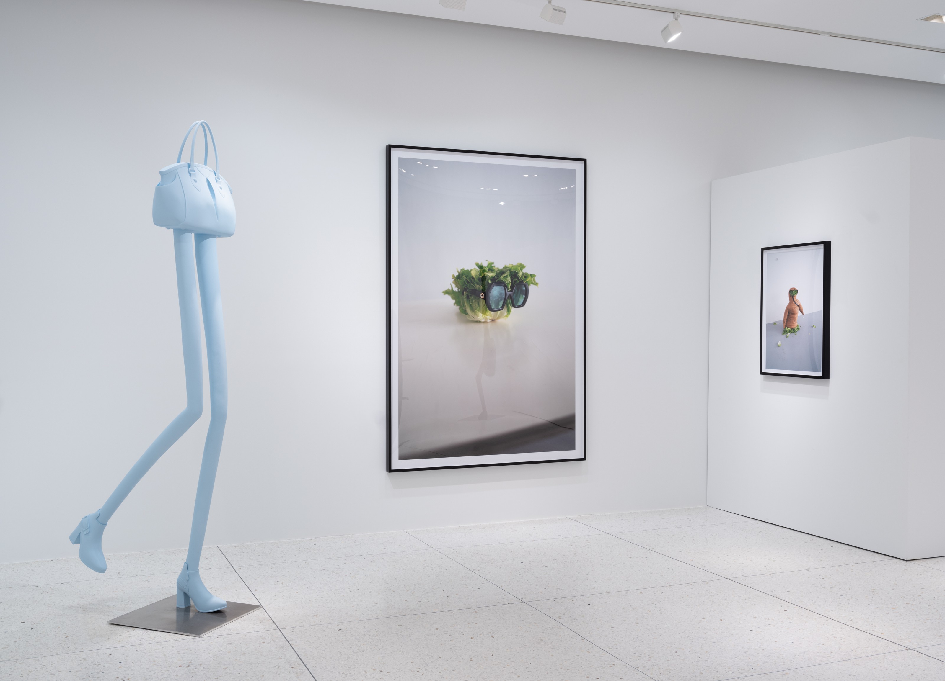 Installation view of Erwin Wurm at Lehmann Maupin Palm Beach