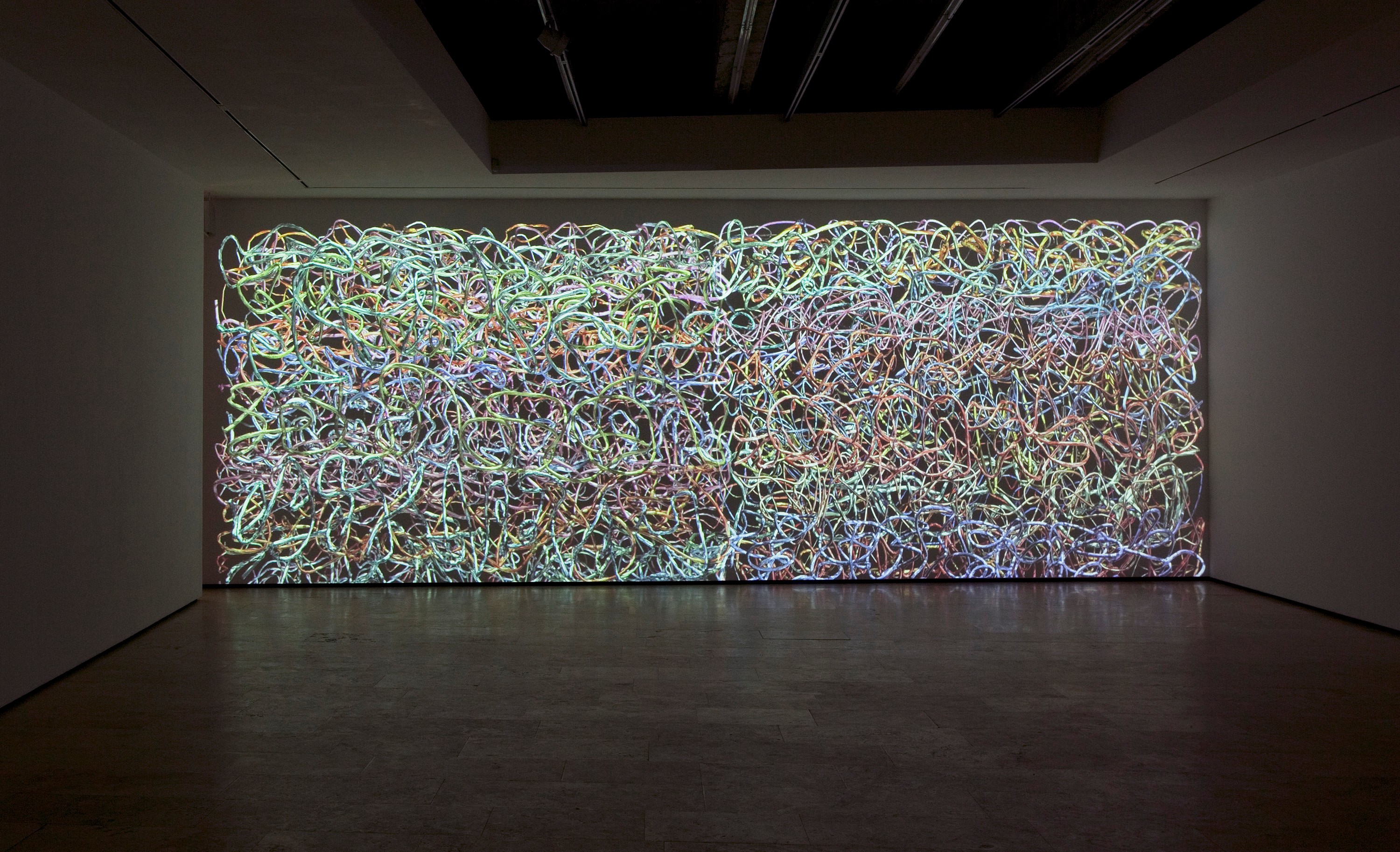 Installation view of Jennifer Steinkamp at Lehmann Maupin New York