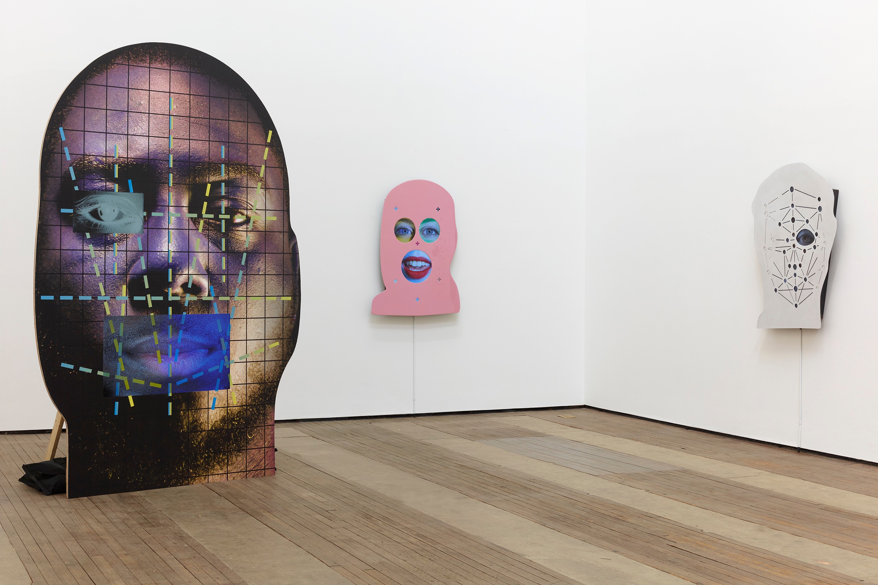 Installation view of Tony Oursler at Lehmann Maupin New York