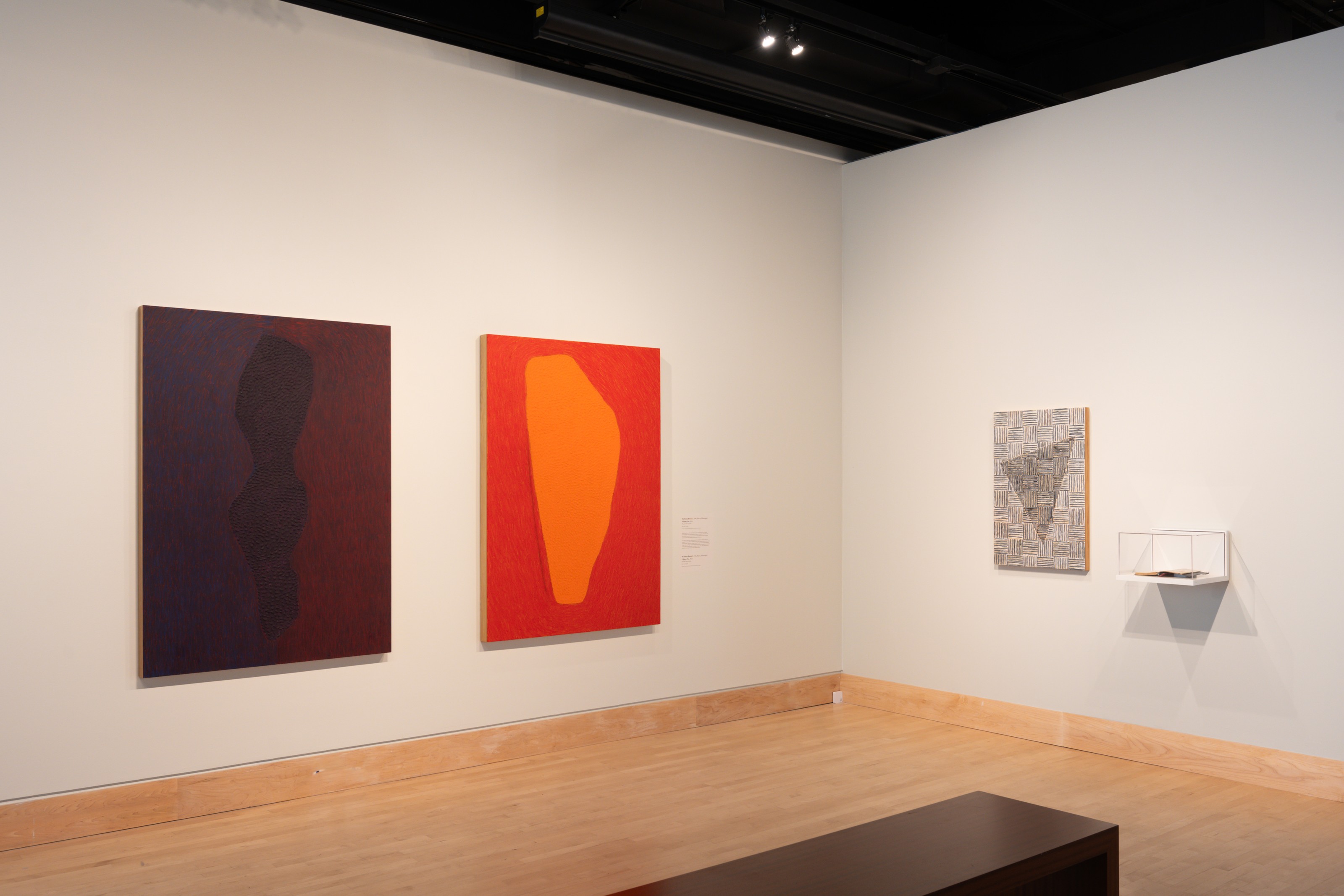 Installation view of McArthur Binion at Georgetown University Art Galleries