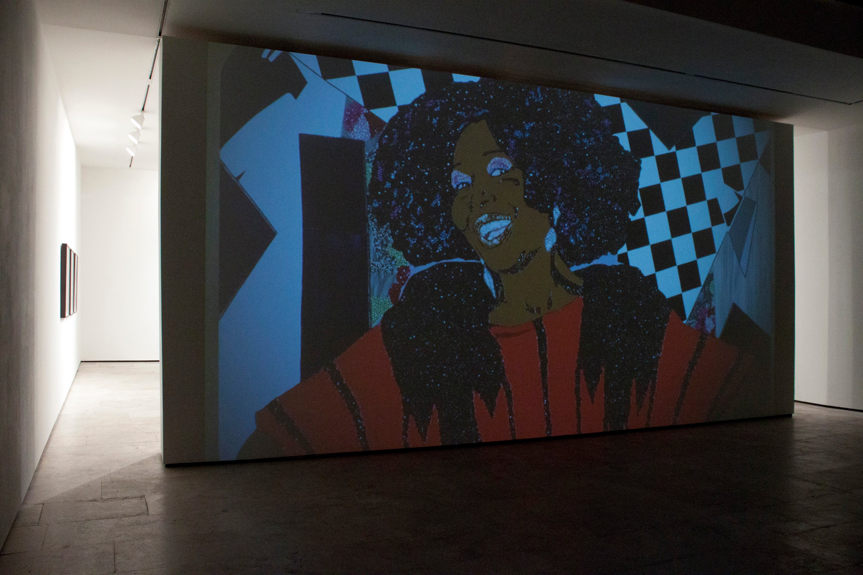 Installation view of How to Organize a Room Around a Striking Piece of Art at Lehmann Maupin New York