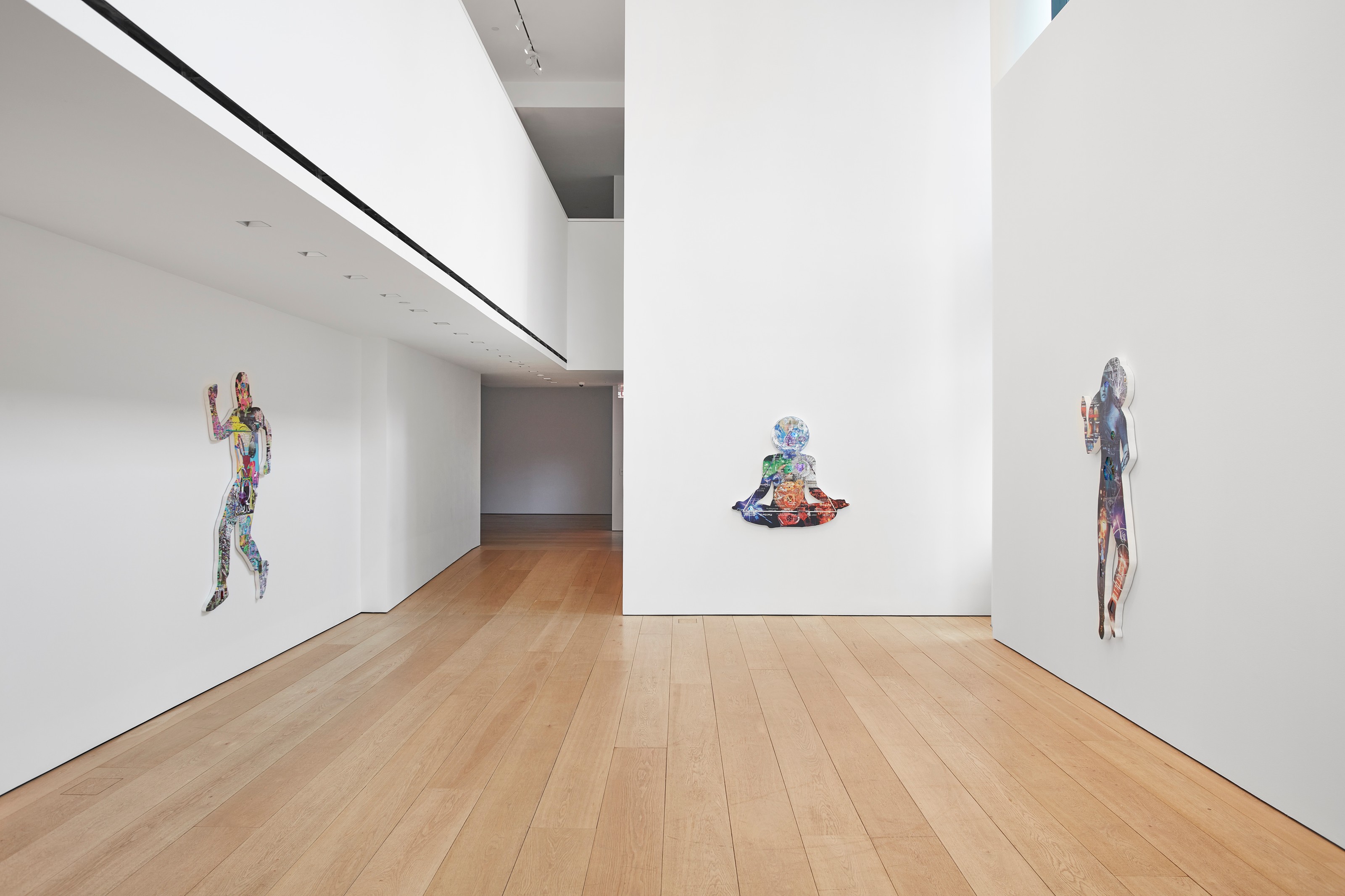 Installation view of Tony Oursler at Lehmann Maupin New York