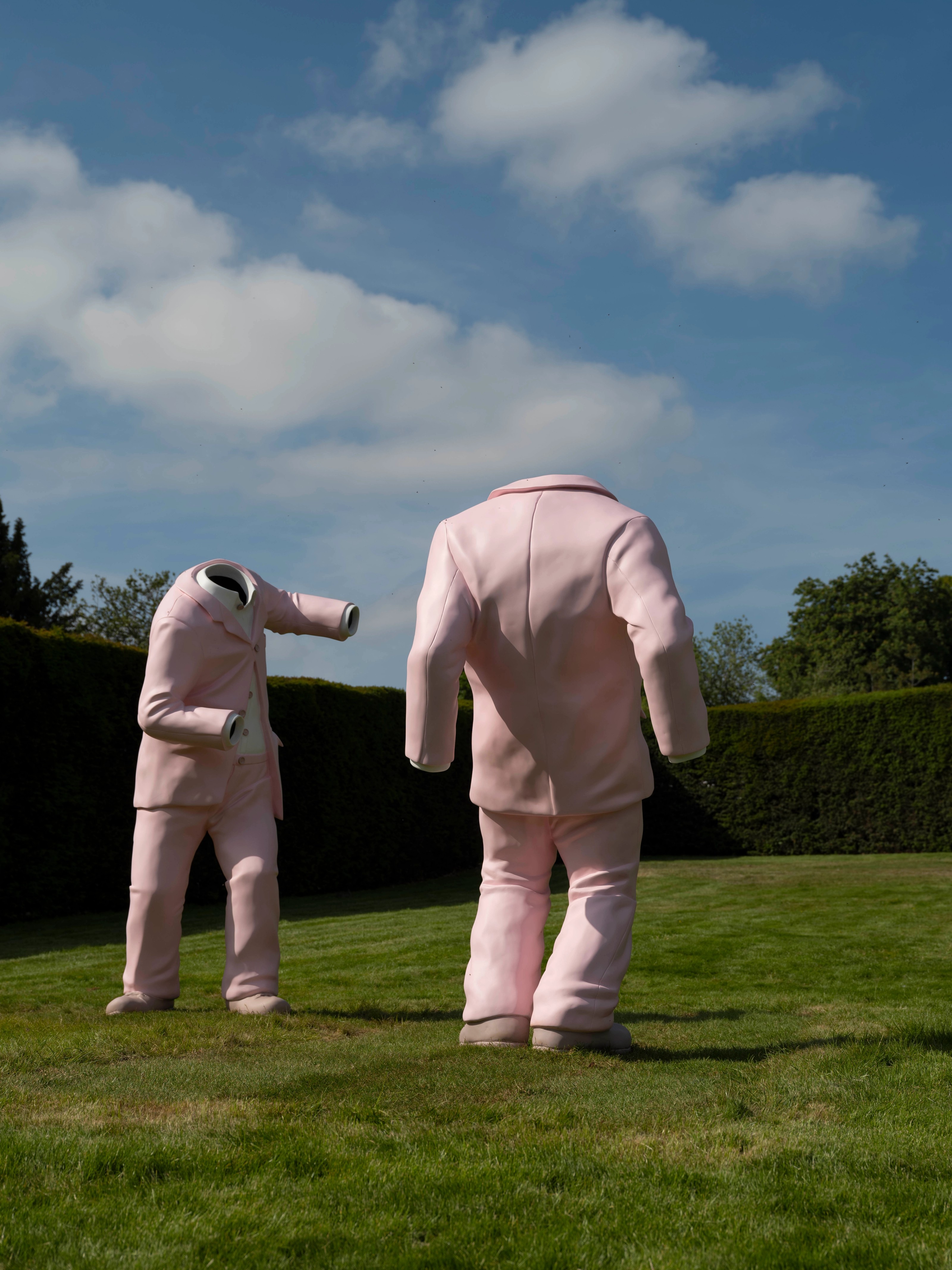 Installation view of Erwin Wurm at Yorkshire Sculpture Park