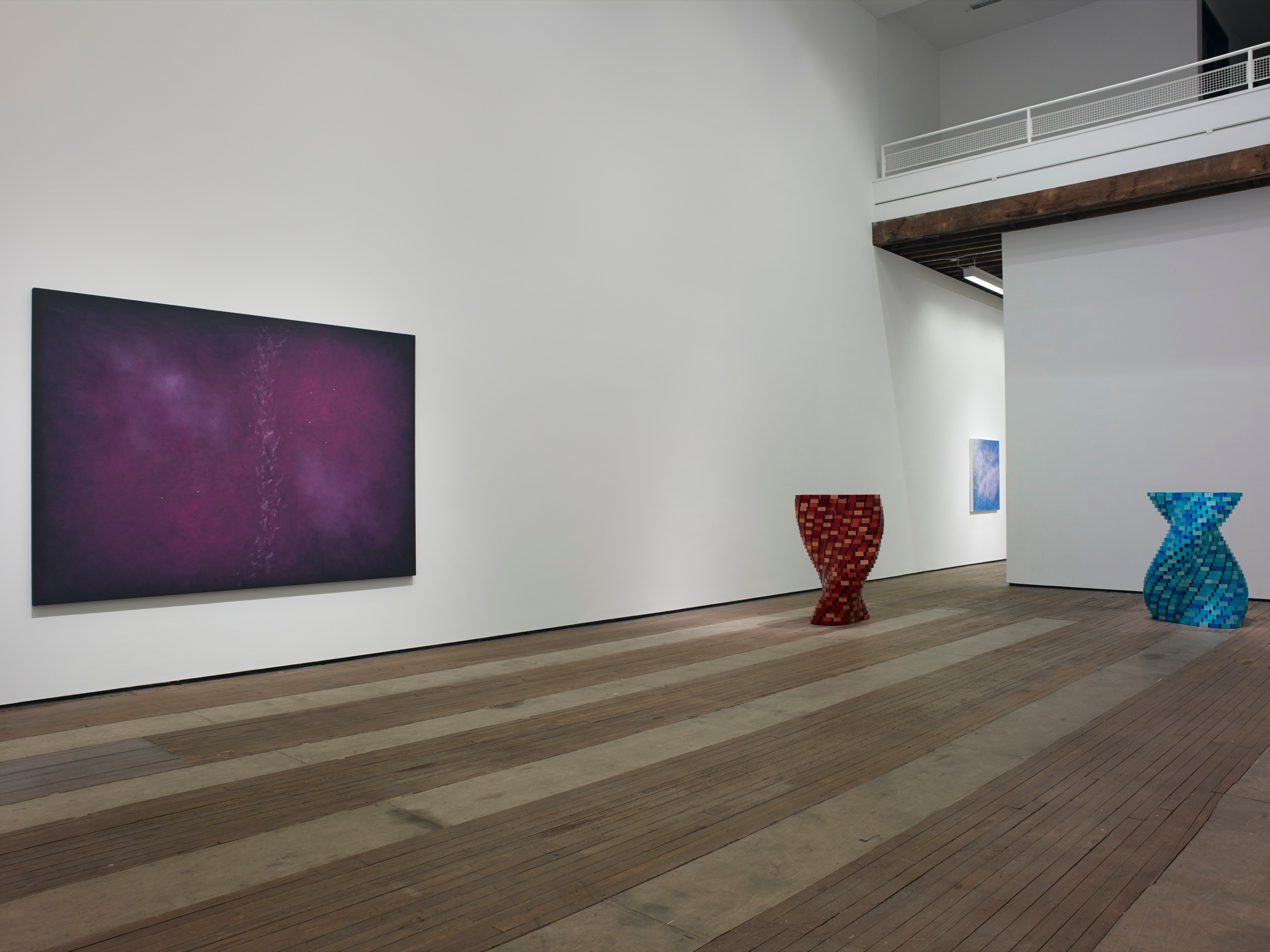 Installation view of The eye fell in love with the ear at Lehmann Maupin New York