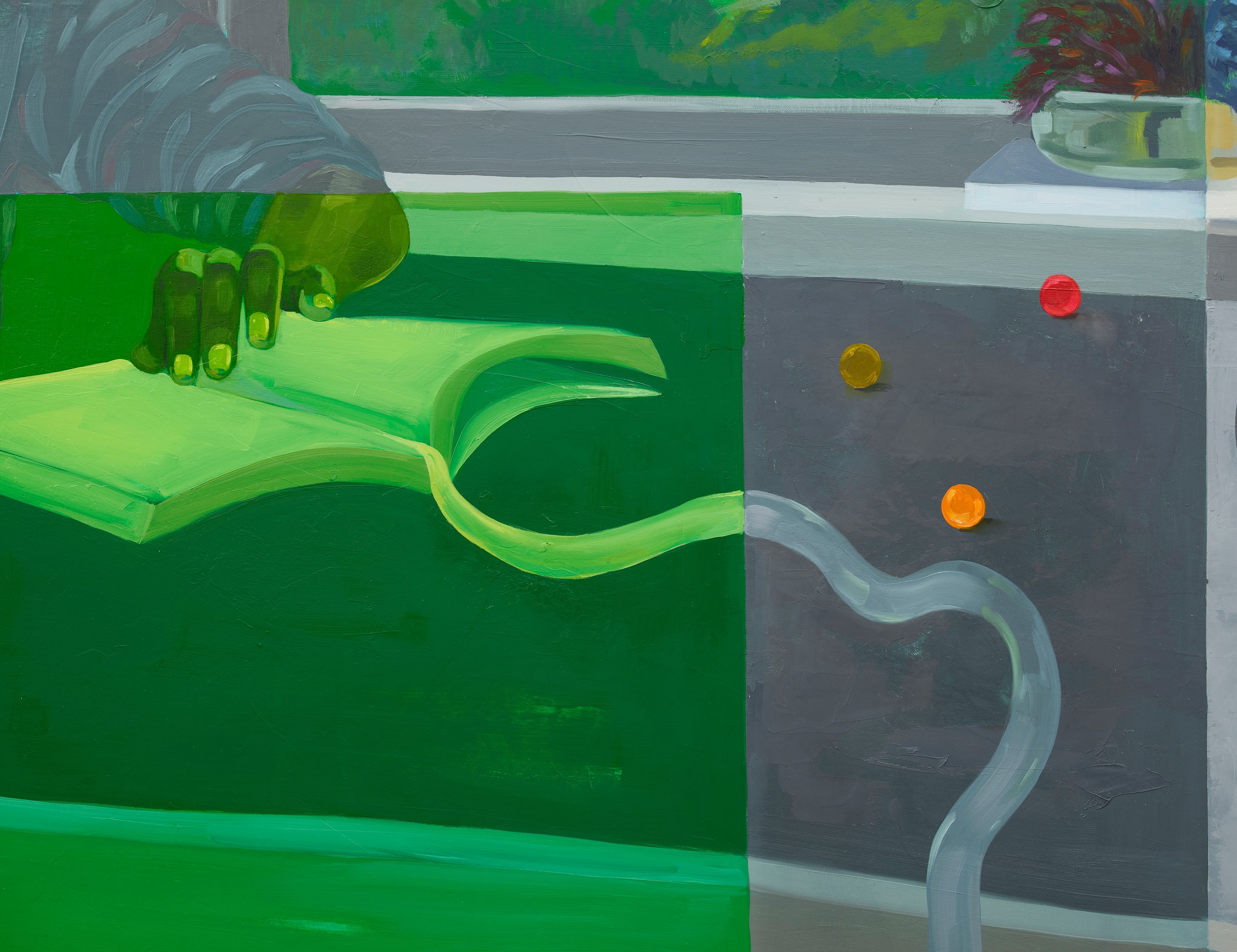 Detail of painting by Dominic Chambers
