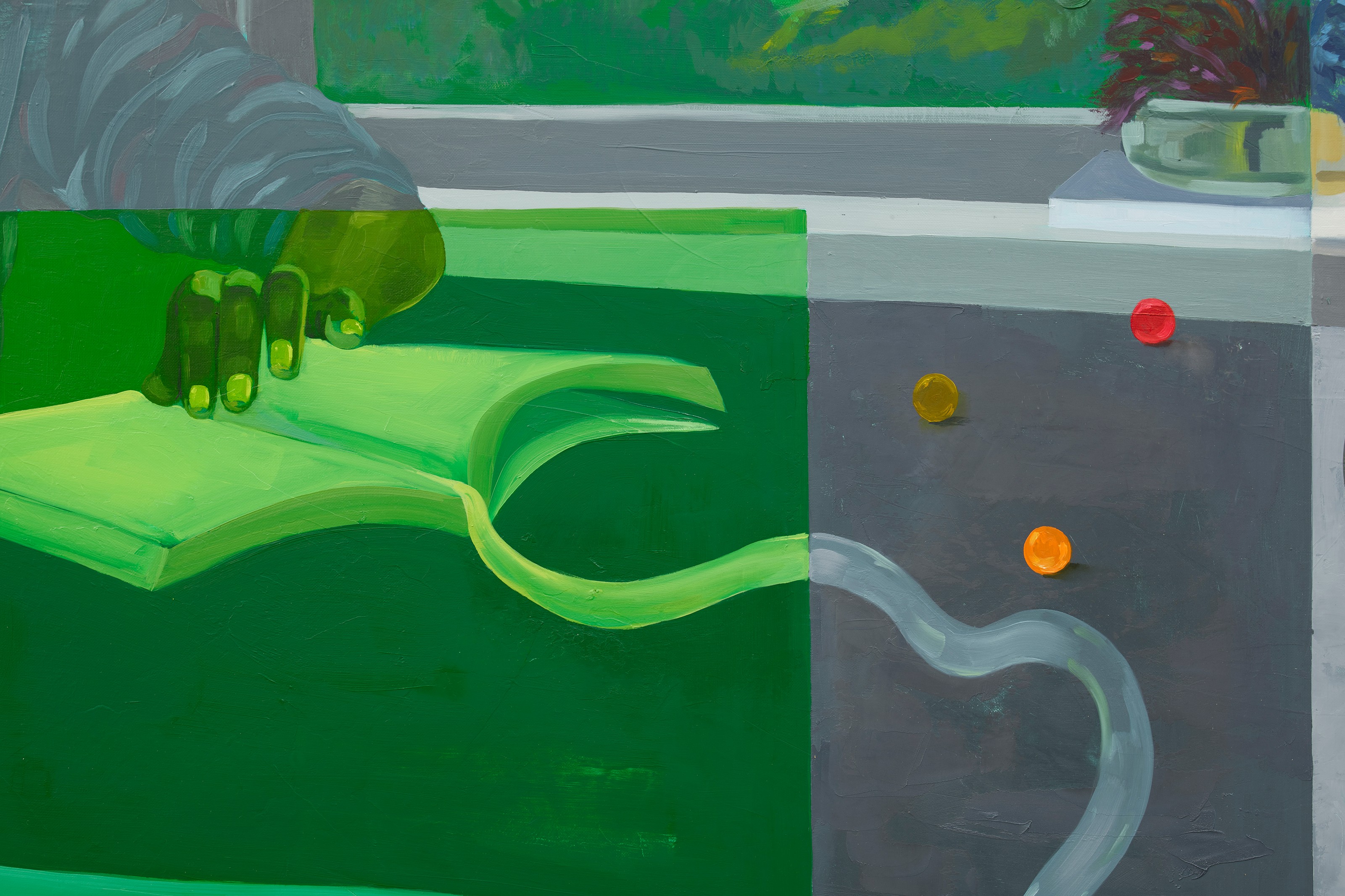 Detail of painting by Dominic Chambers