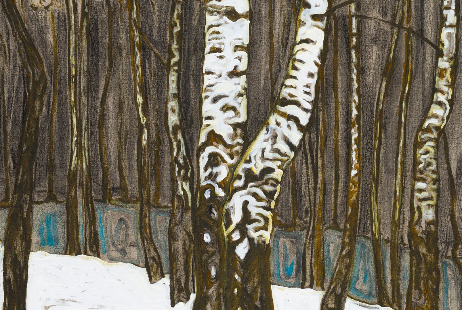 Detail of painting by Billy Childish
