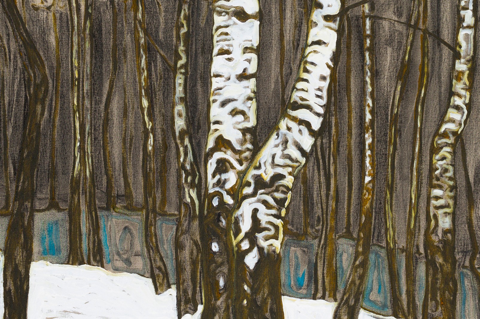 Detail of painting by Billy Childish