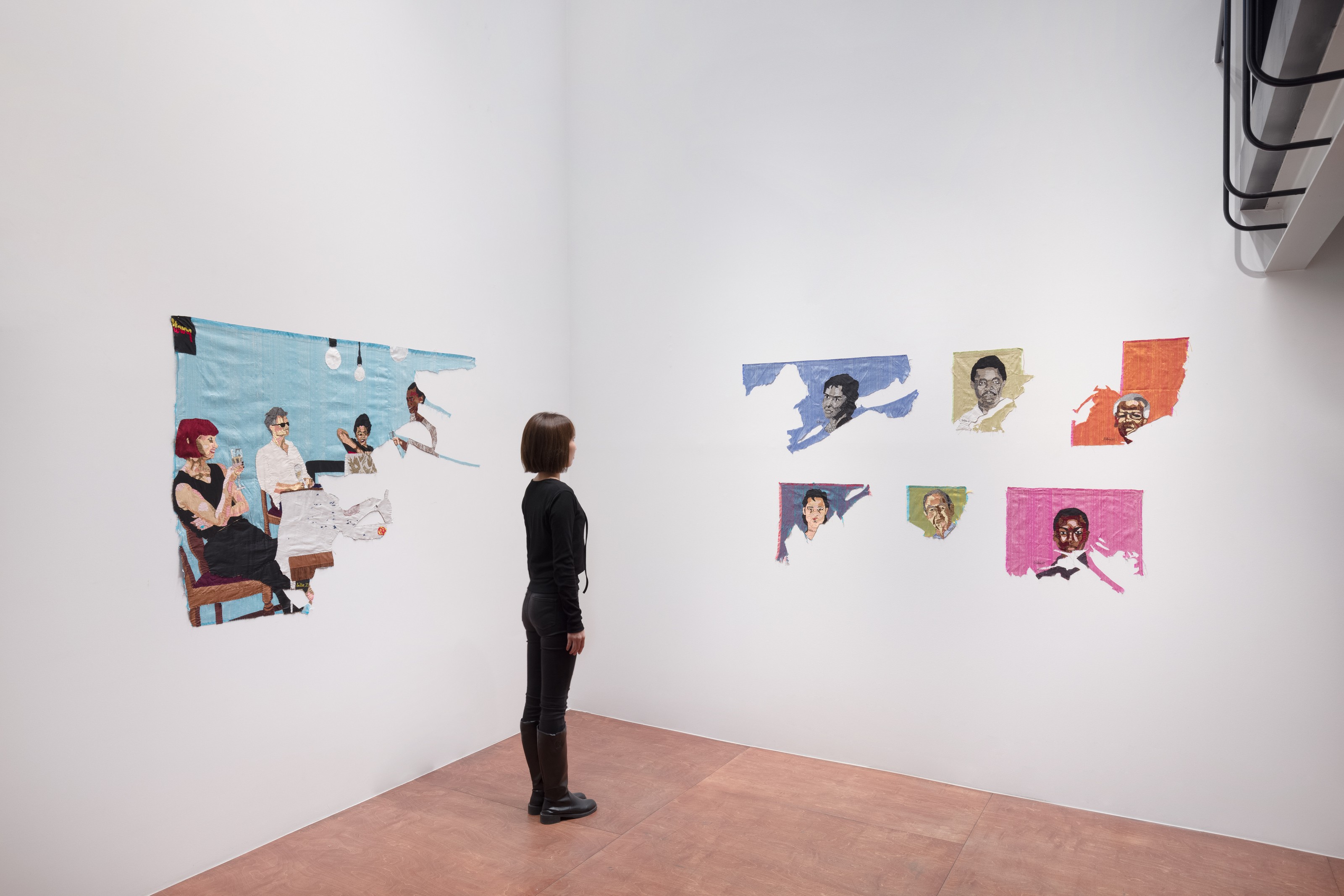 Installation view of Billie Zangewa at Lehmann Maupin Seoul