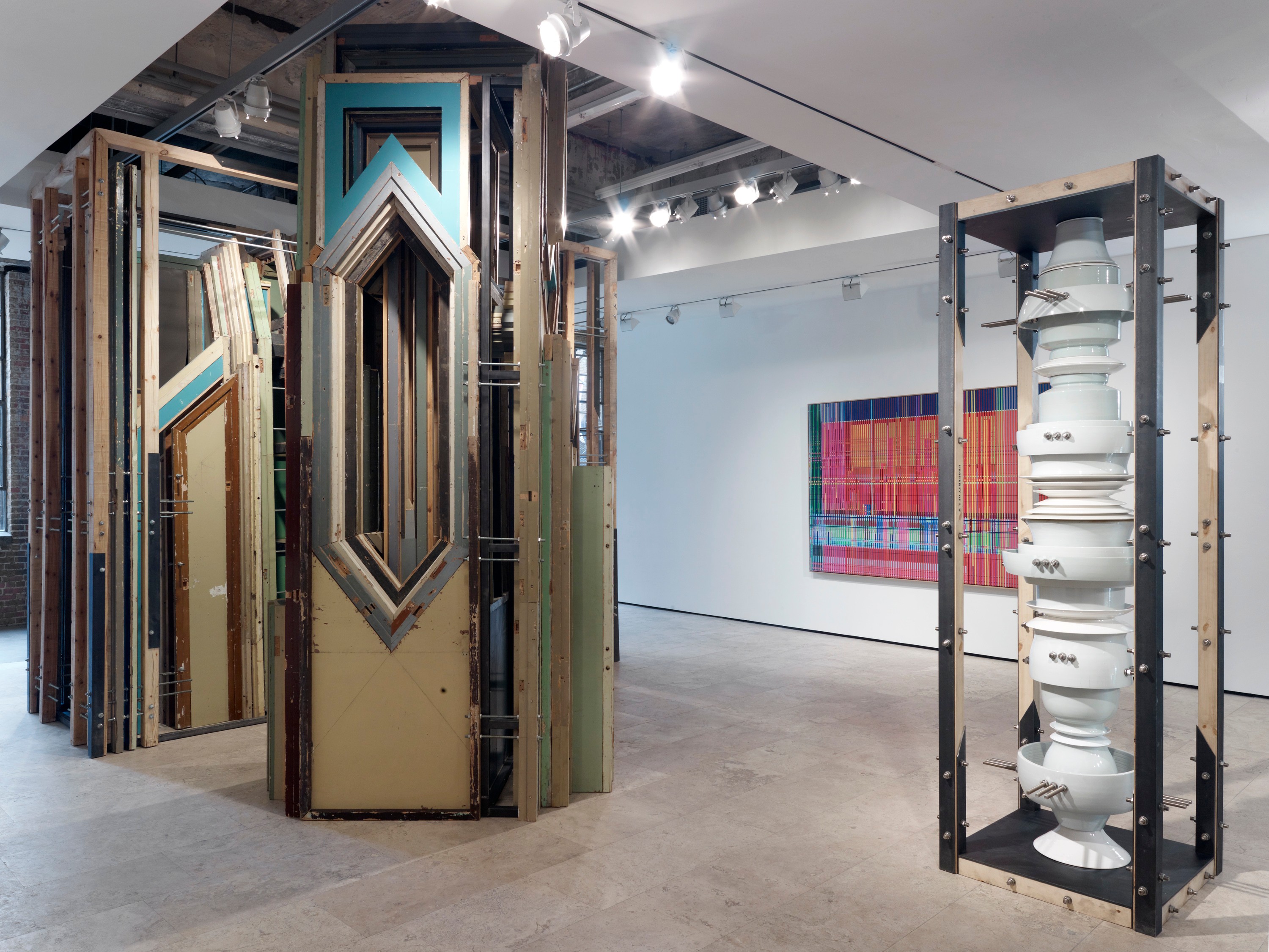 Installation view of Liu Wei at Lehmann Maupin New York