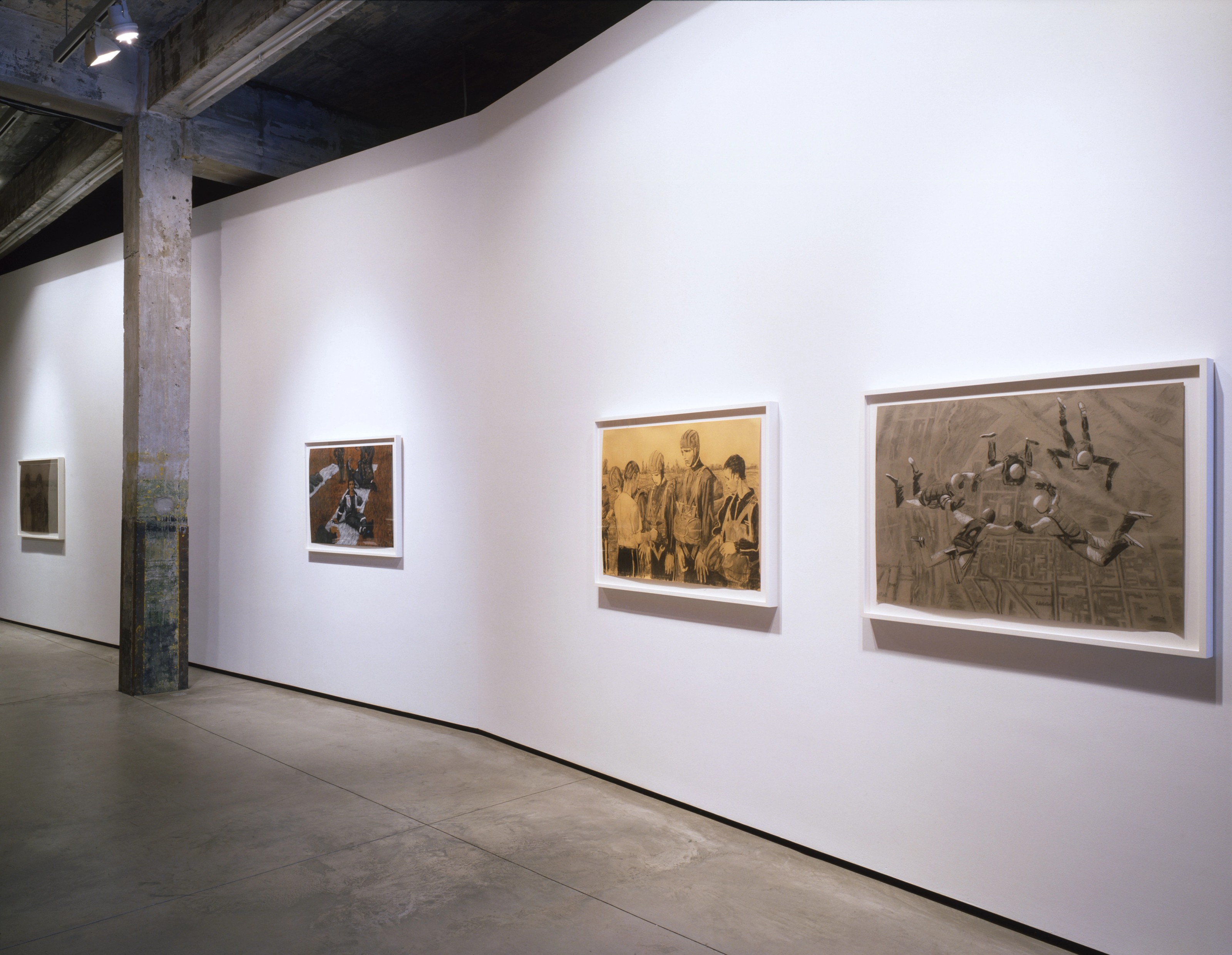 Installation view of Chechen Women's Team of Parachute Jumping and Its Virtual Fans at Lehmann Maupin New York