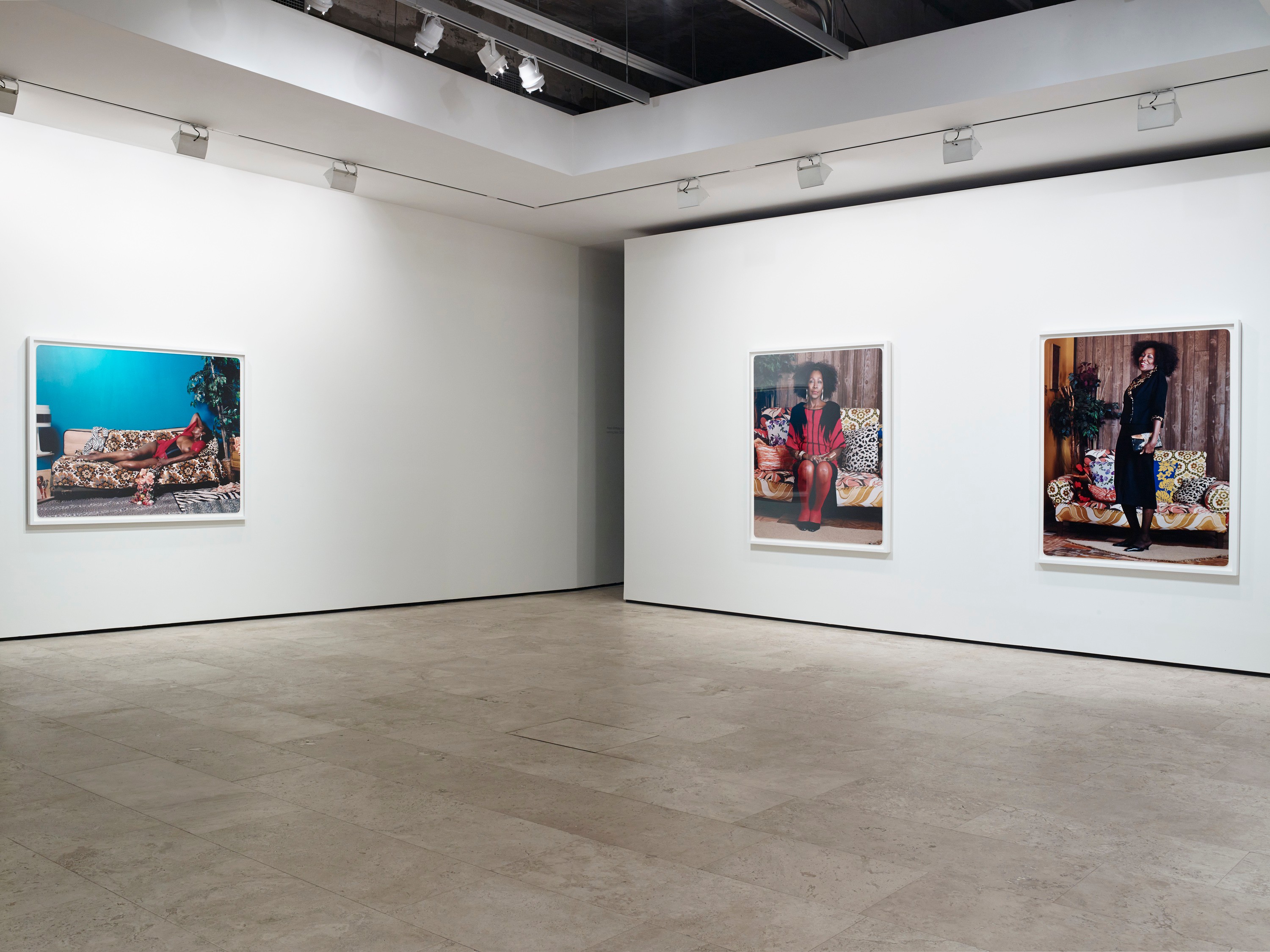 Installation view of How to Organize a Room Around a Striking Piece of Art at Lehmann Maupin New York