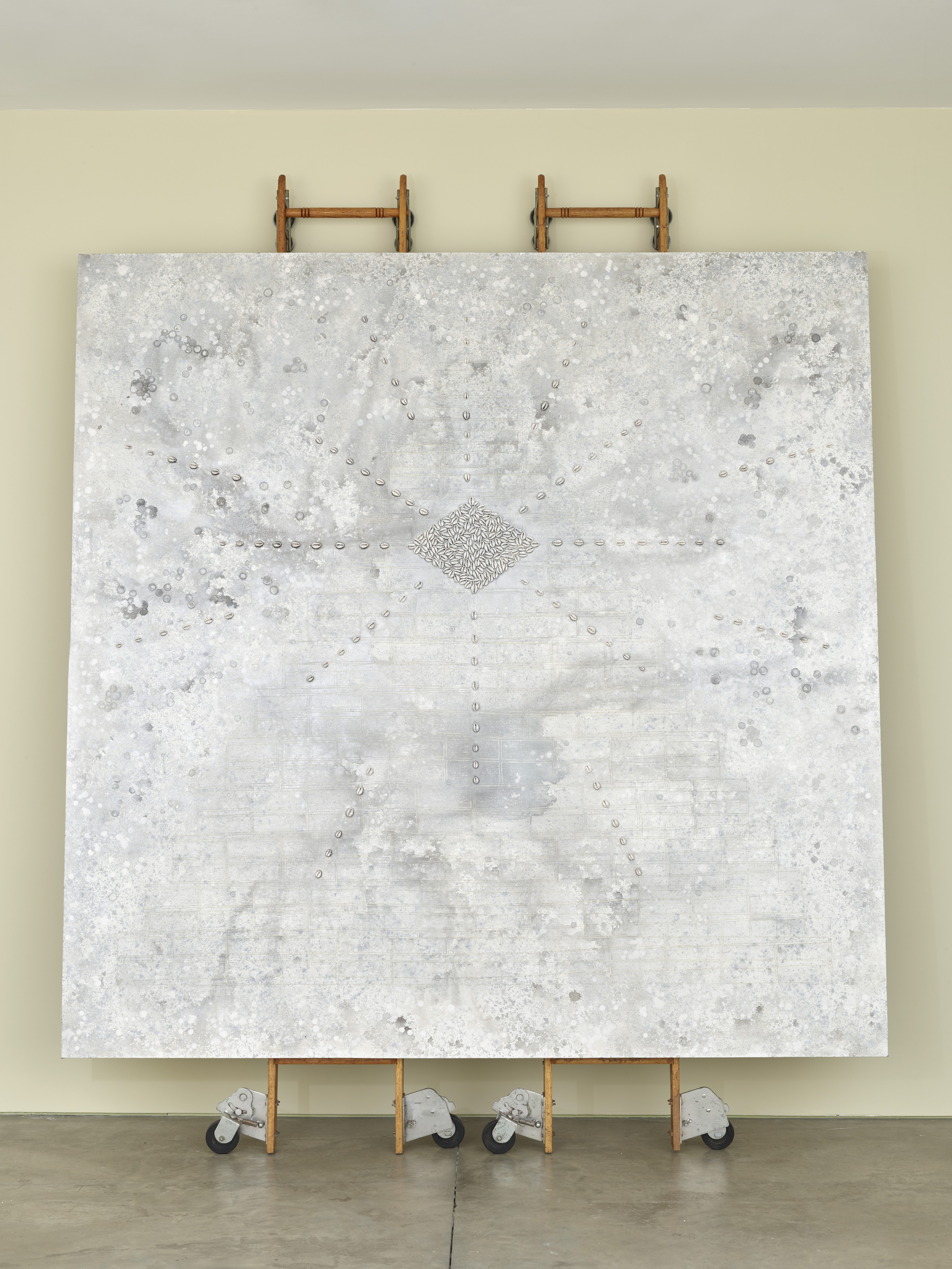 Installation view of Nari Ward at Lehmann Maupin New York
