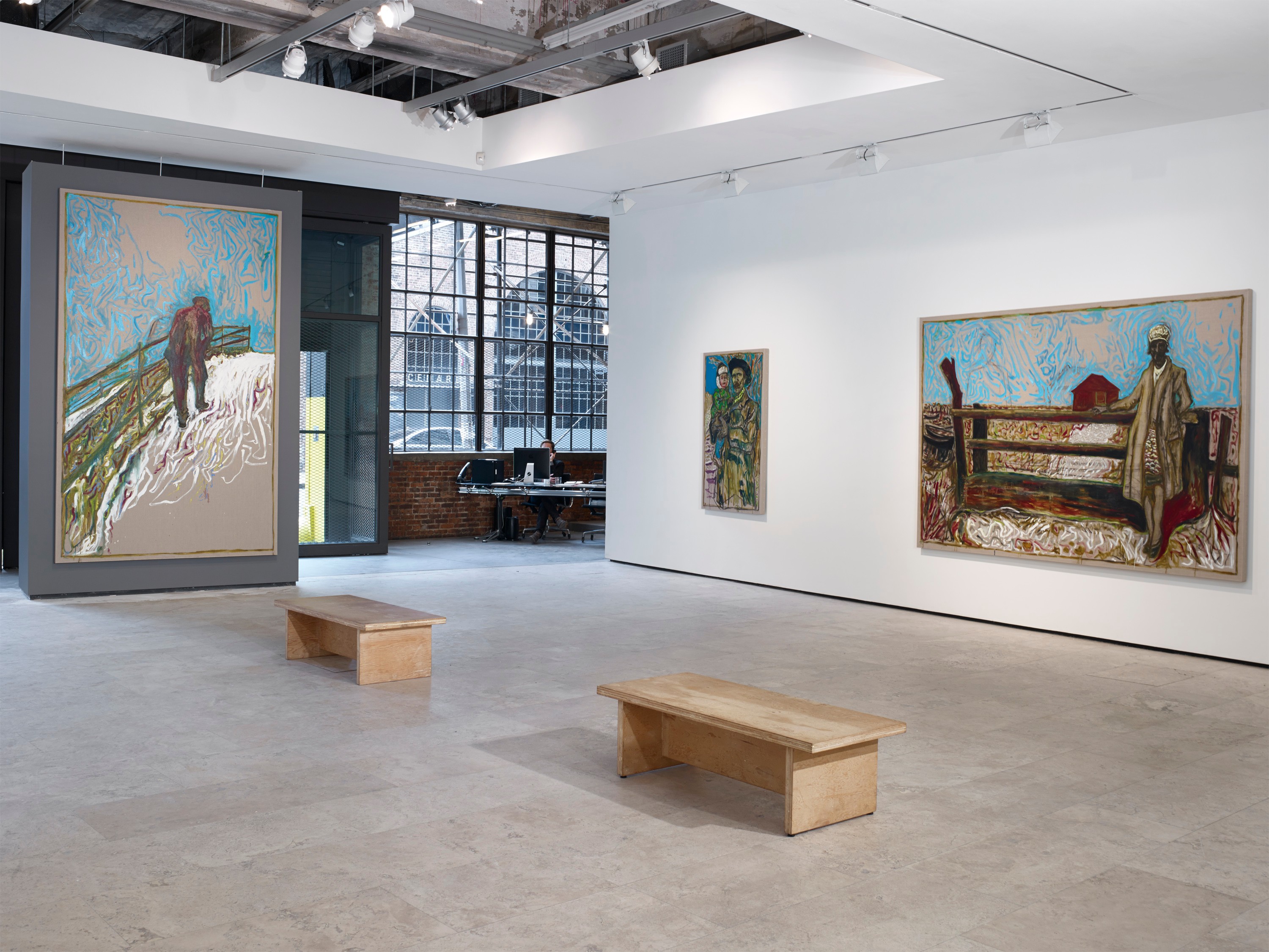 Installation view of Billy Childish at Lehmann Maupin New York