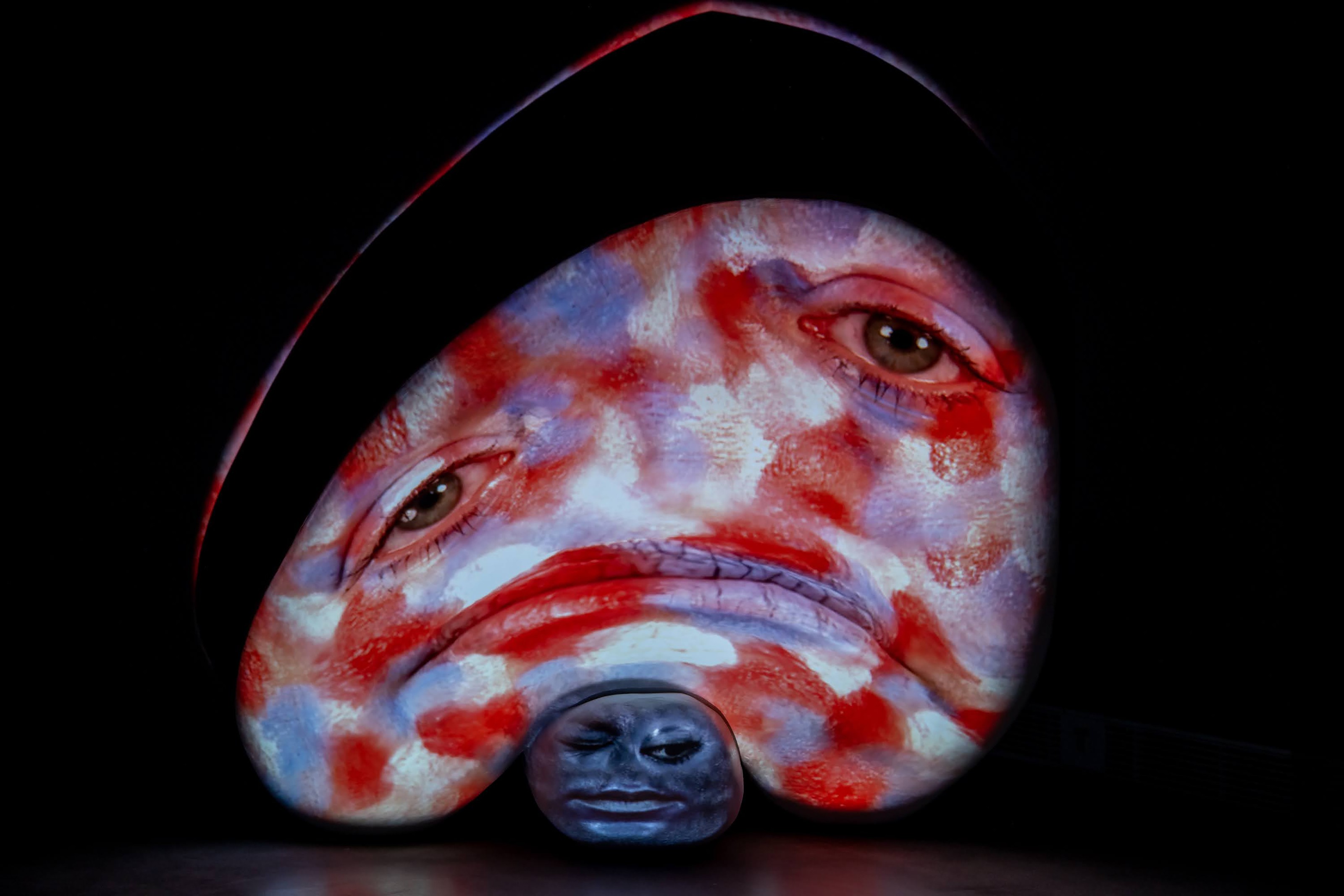 Sculpture & Video Panel by Tony Oursler