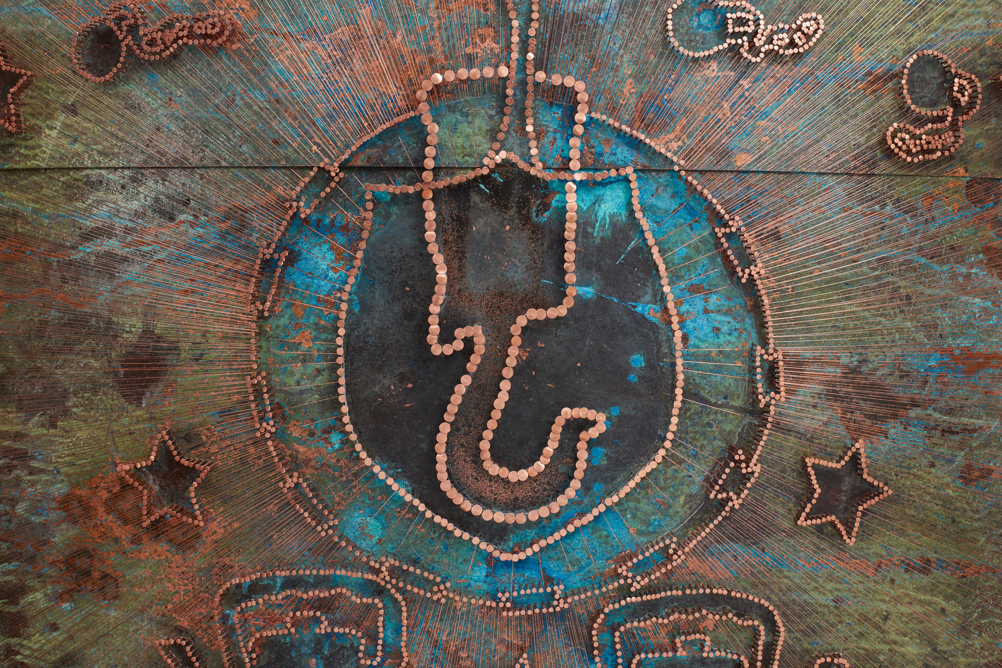 Detail of sculpture by Nari Ward