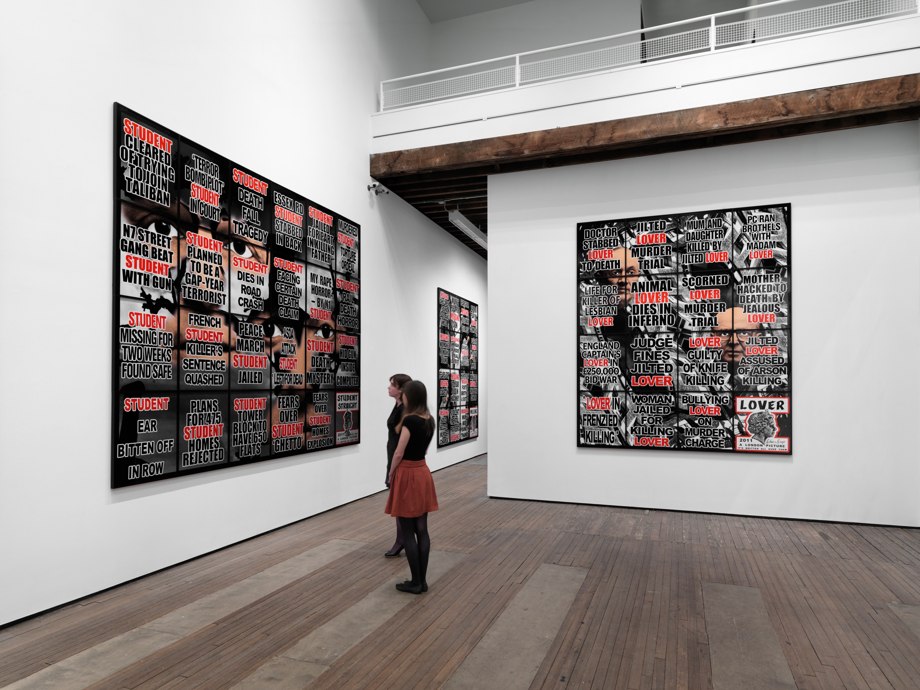 Installation view of London Pictures at Lehmann Maupin New York