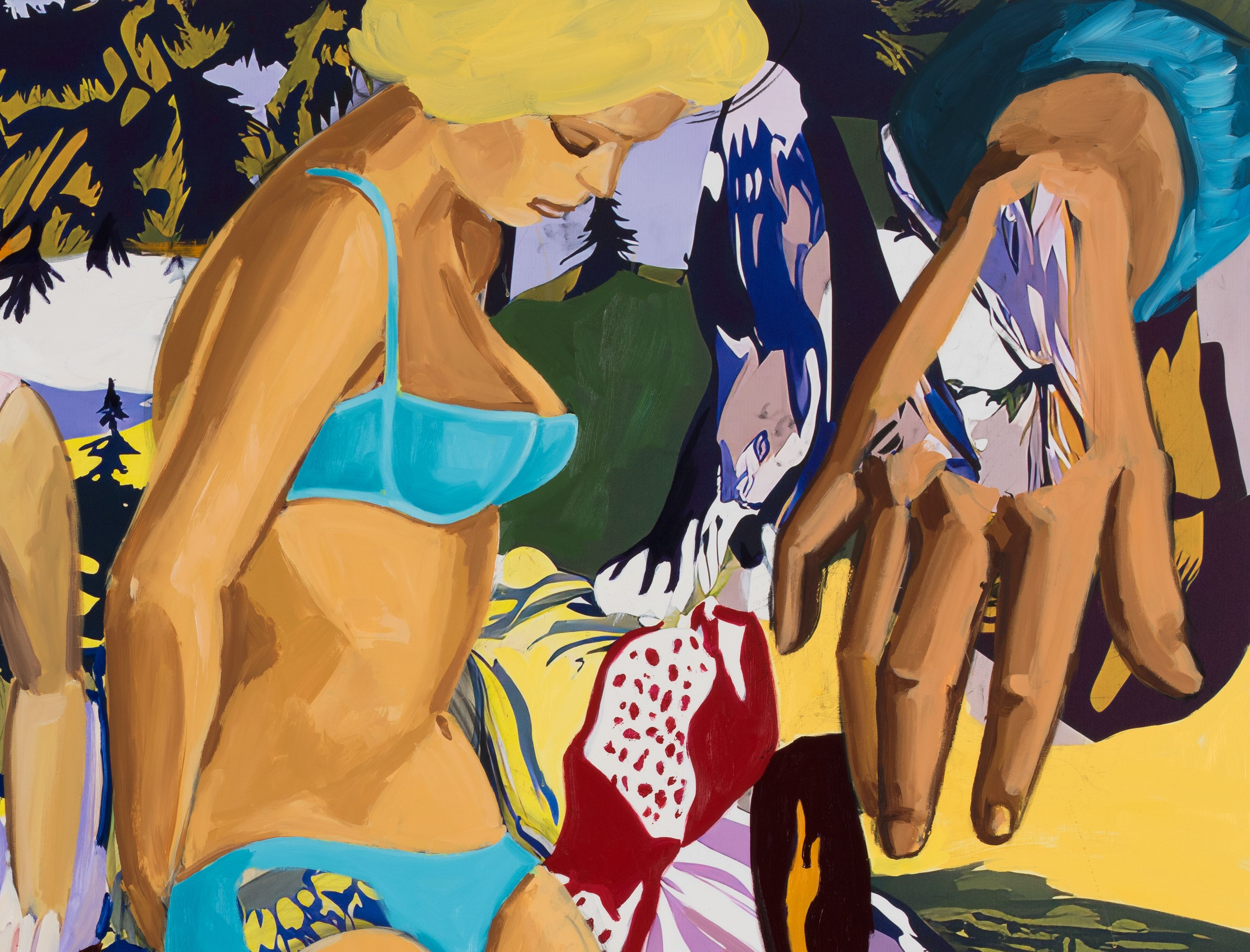 Detail of painting by David Salle