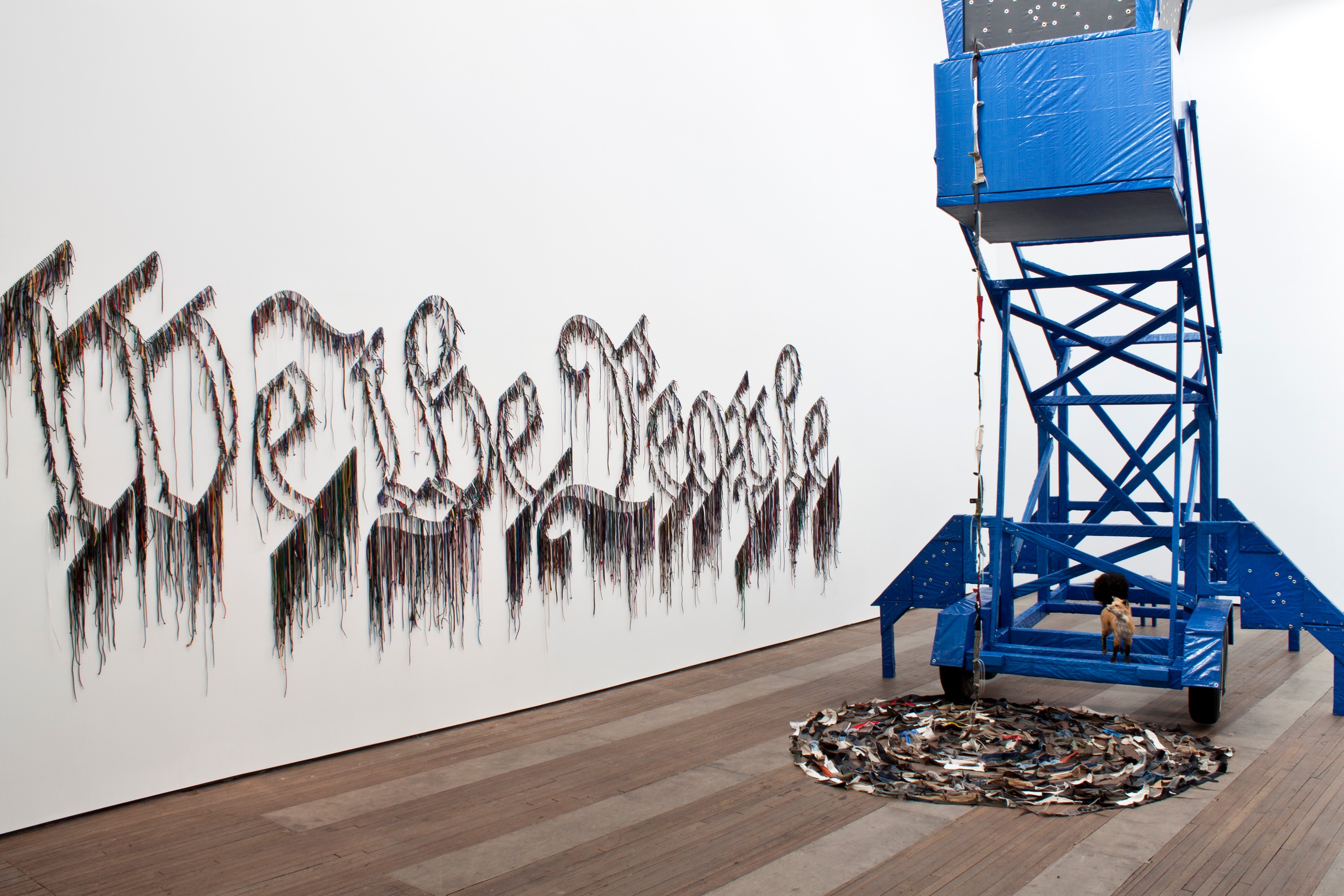 Installation view of Liberty and Orders at Lehmann Maupin New York