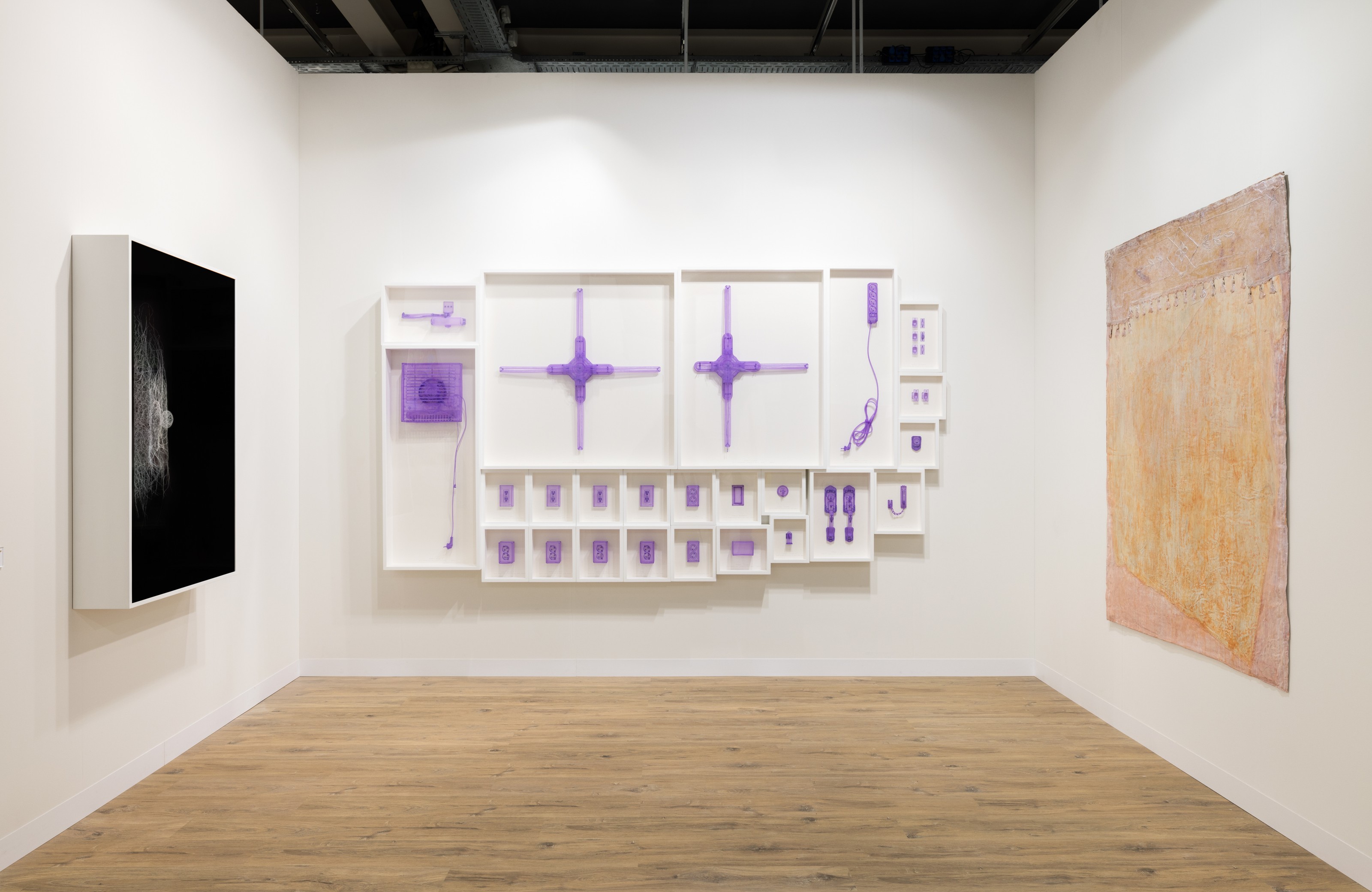 Installation view of Lehmann Maupin, Booth K15 at Art Basel