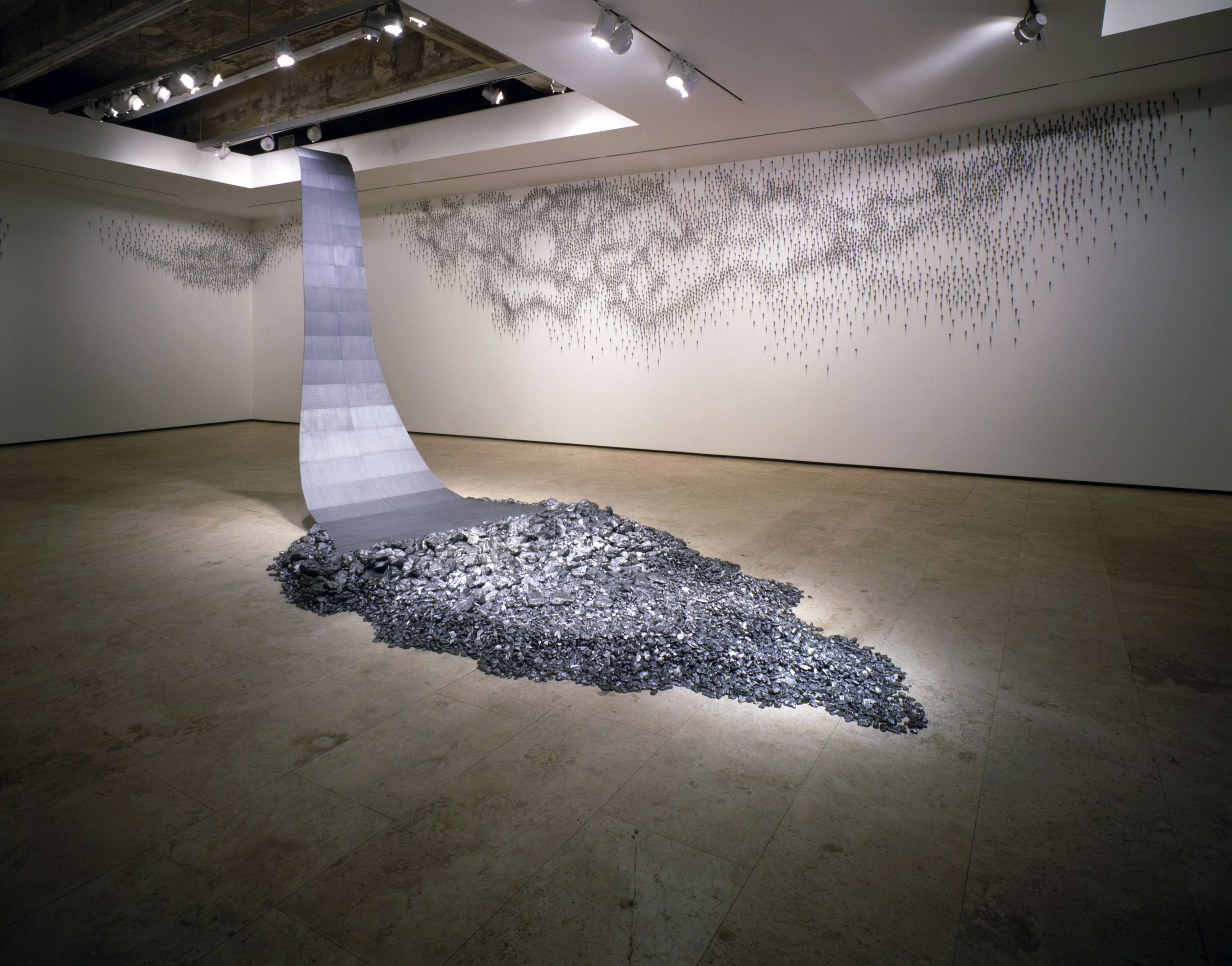 Installation view of Teresita Fernández at Lehmann Maupin New York