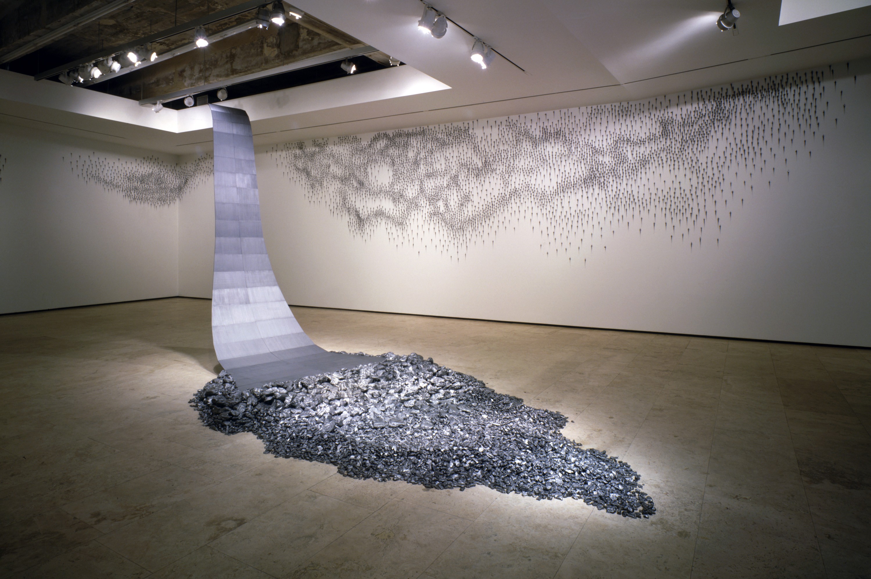 Installation view of Teresita Fernández at Lehmann Maupin New York