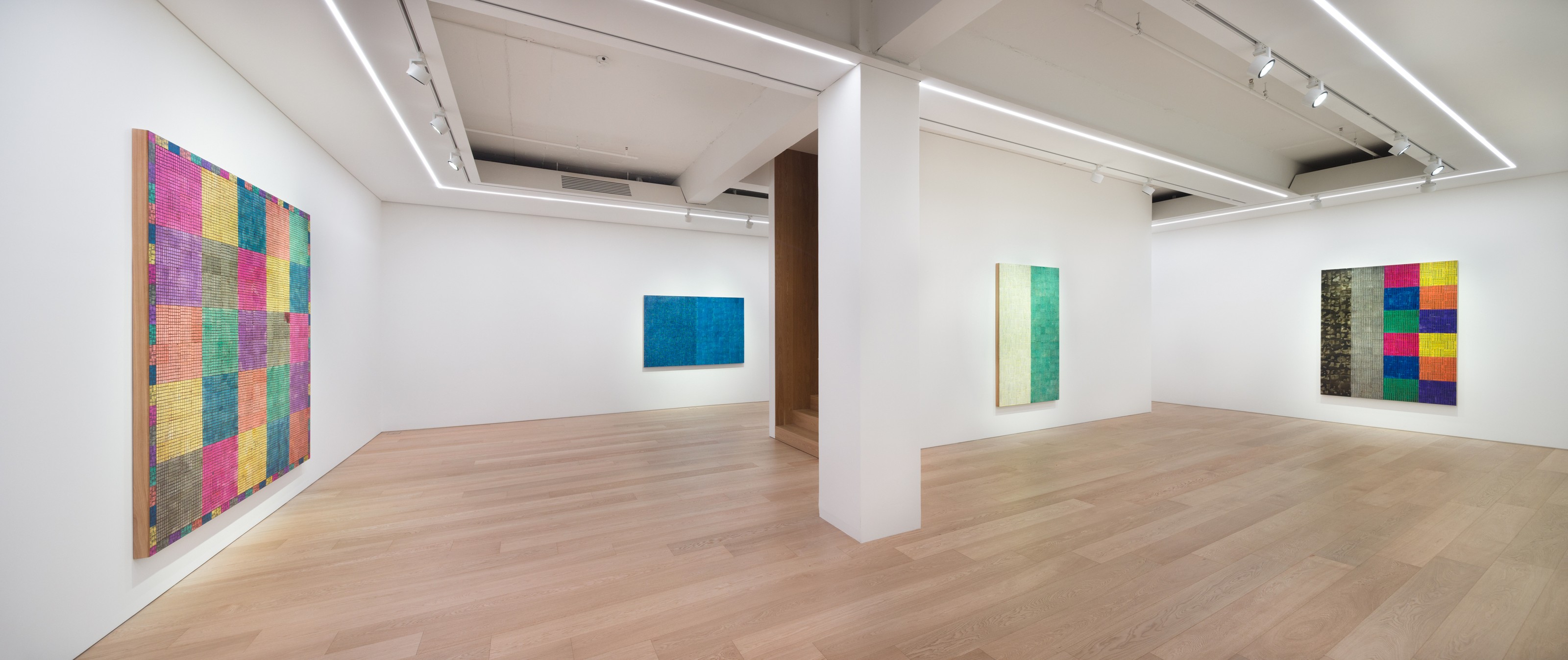 Installation view of McArthur Binion at Lehmann Maupin Seoul