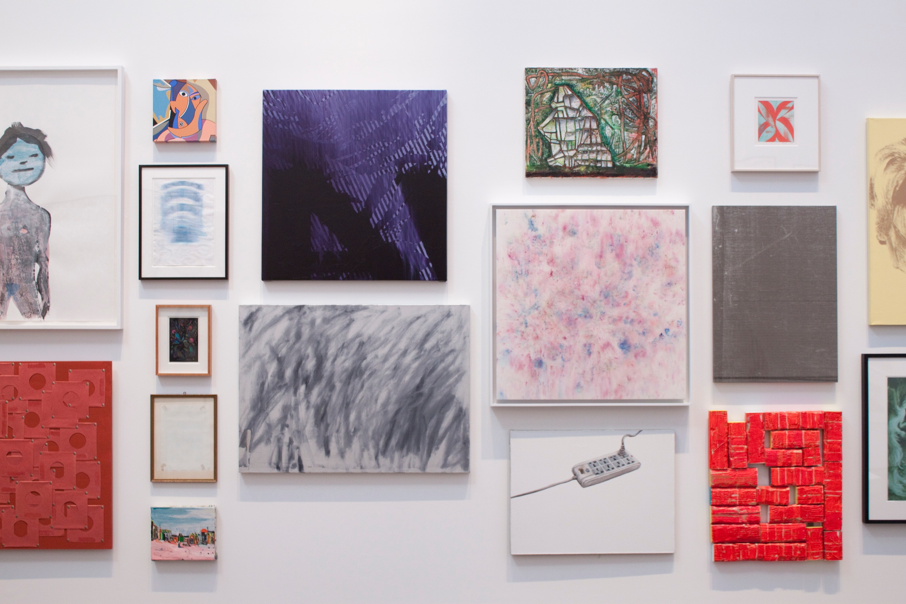 Installation view of Painting and Sculpture: FCA Benefit Exhibition at Lehmann Maupin New York