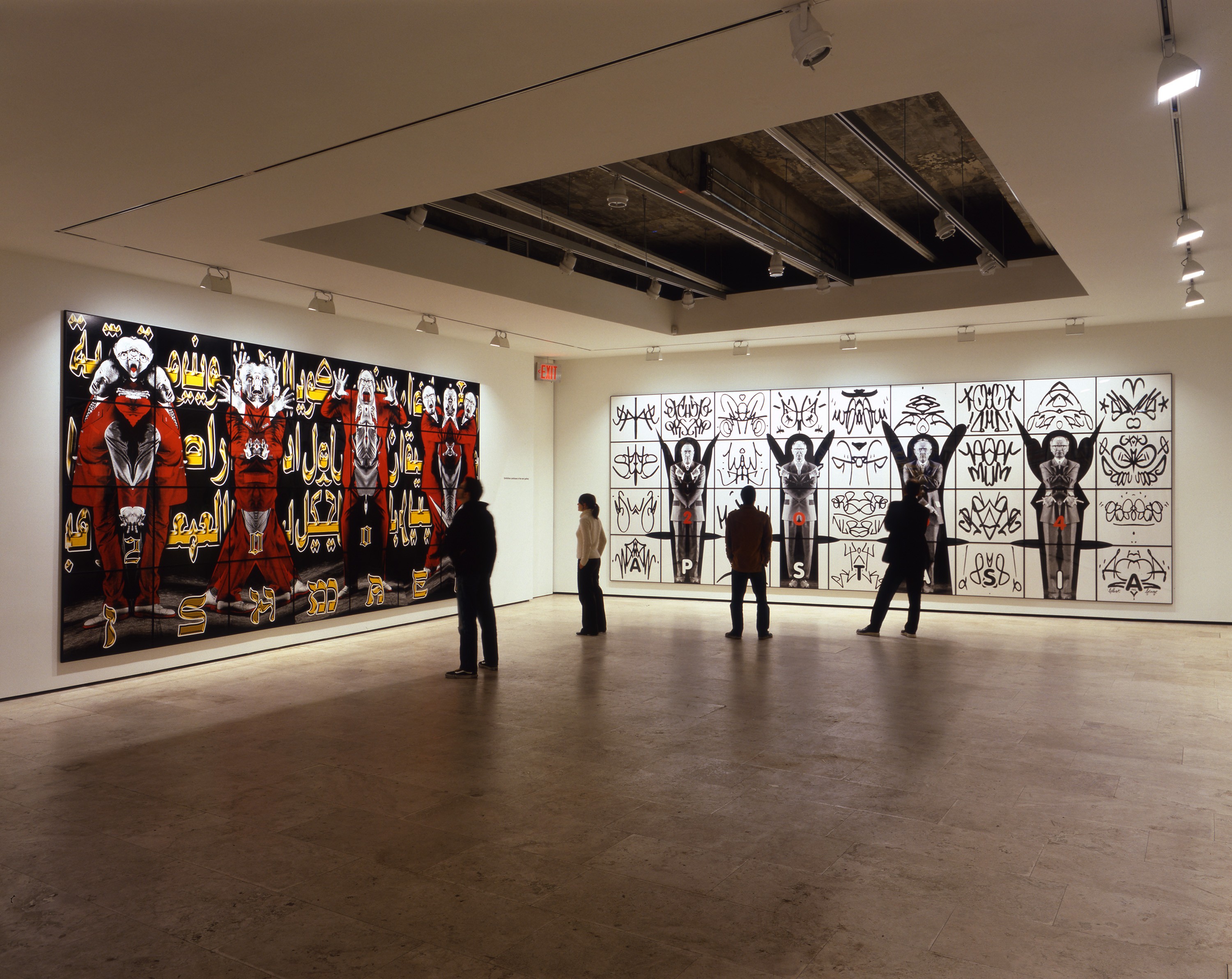 Installation view of Gilbert & George at Lehmann Maupin New York
