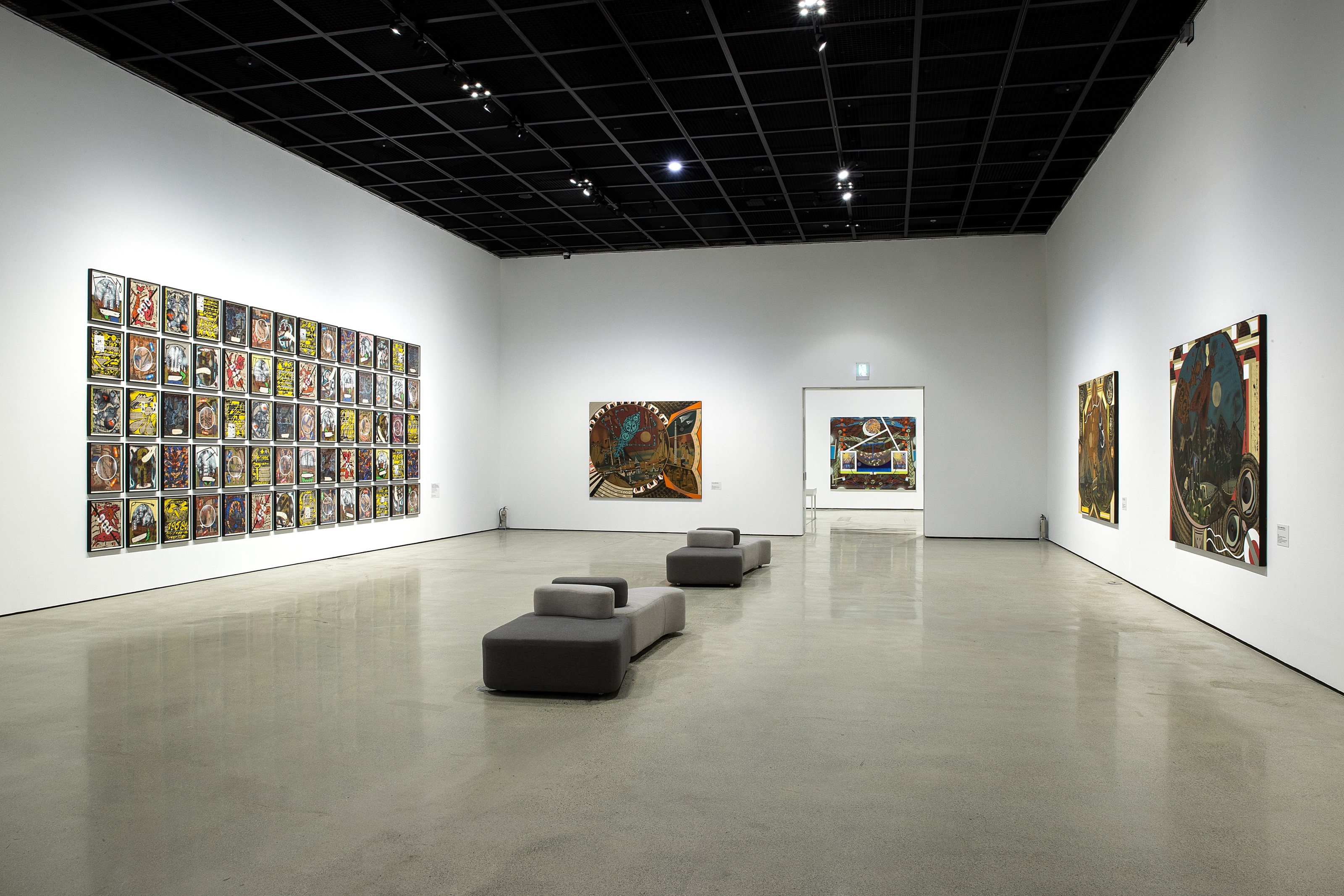 Installation view of Lari Pittman at Jeonnam Museum of Art