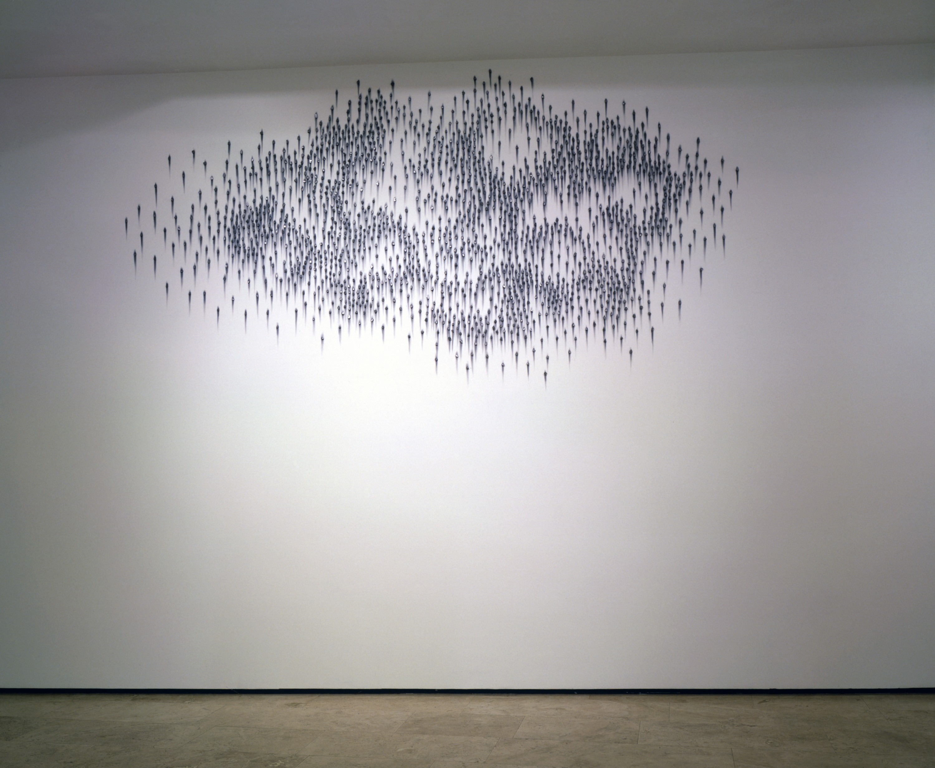 Graphite wall installation by Teresita Fernández