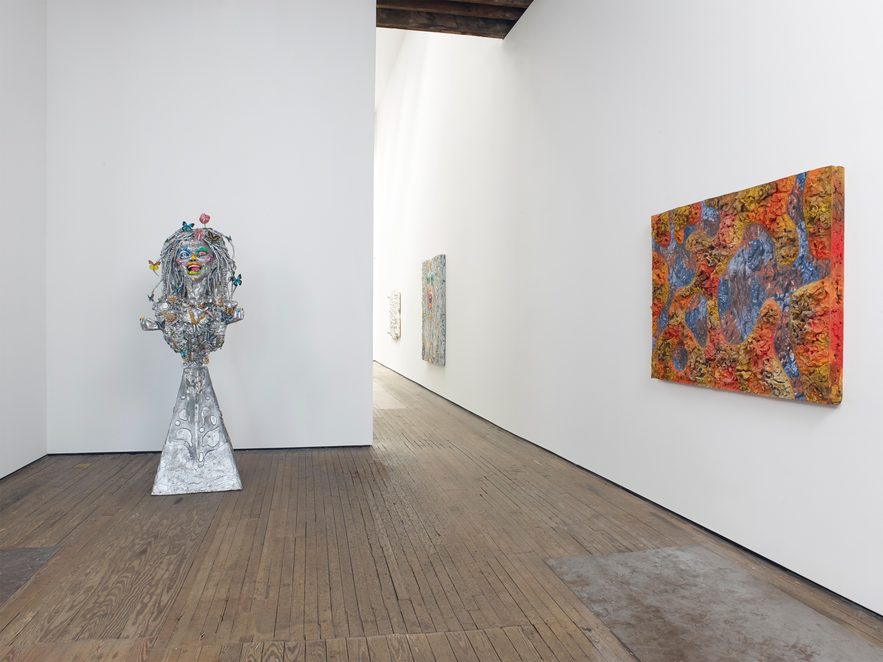Installation view of  Mitochondrial Eve/Viral Mother at Lehmann Maupin New York