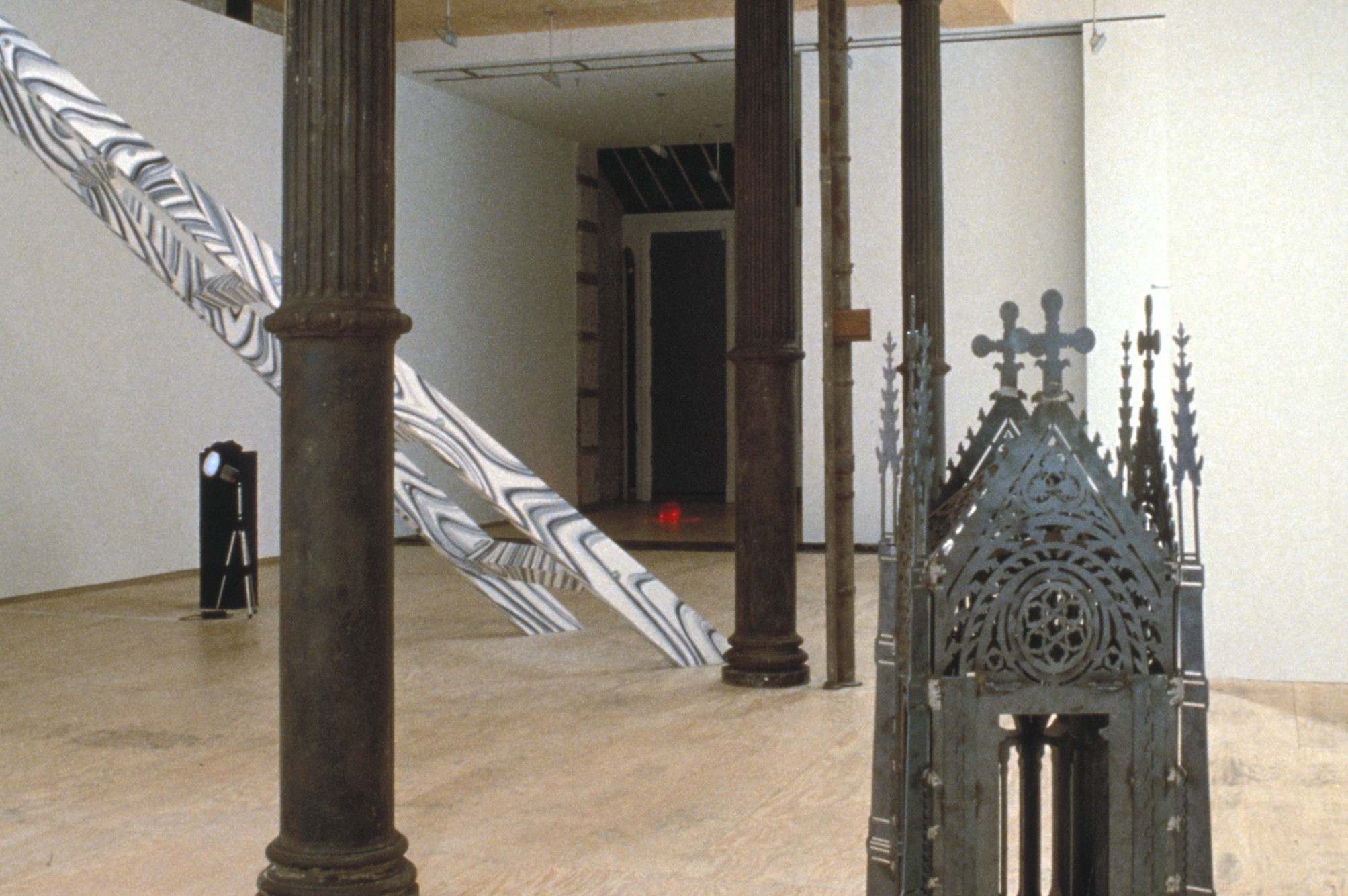 Installation view of Moving Structures at Lehmann Maupin New York