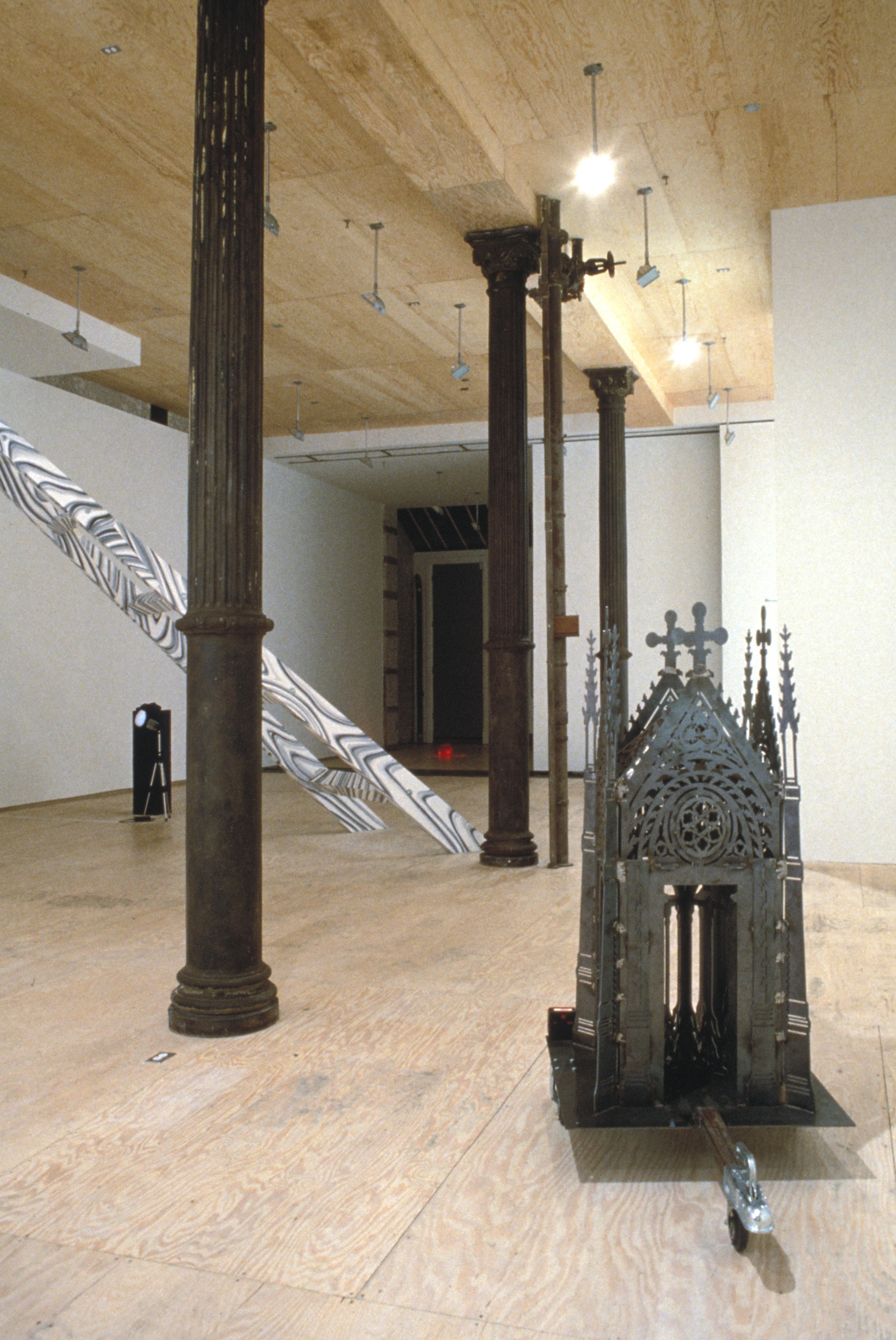 Installation view of Moving Structures at Lehmann Maupin New York