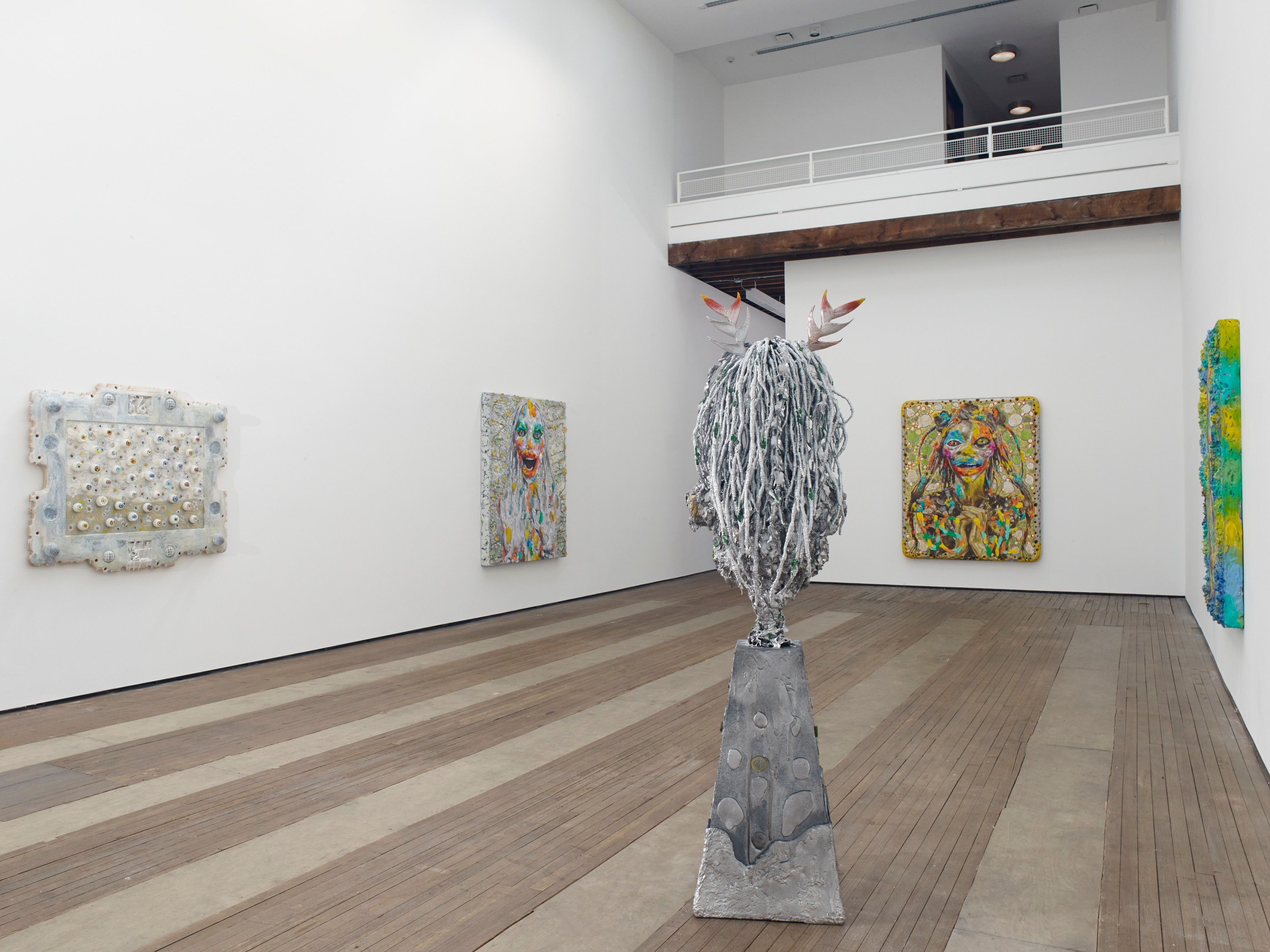 Installation view of  Mitochondrial Eve/Viral Mother at Lehmann Maupin New York