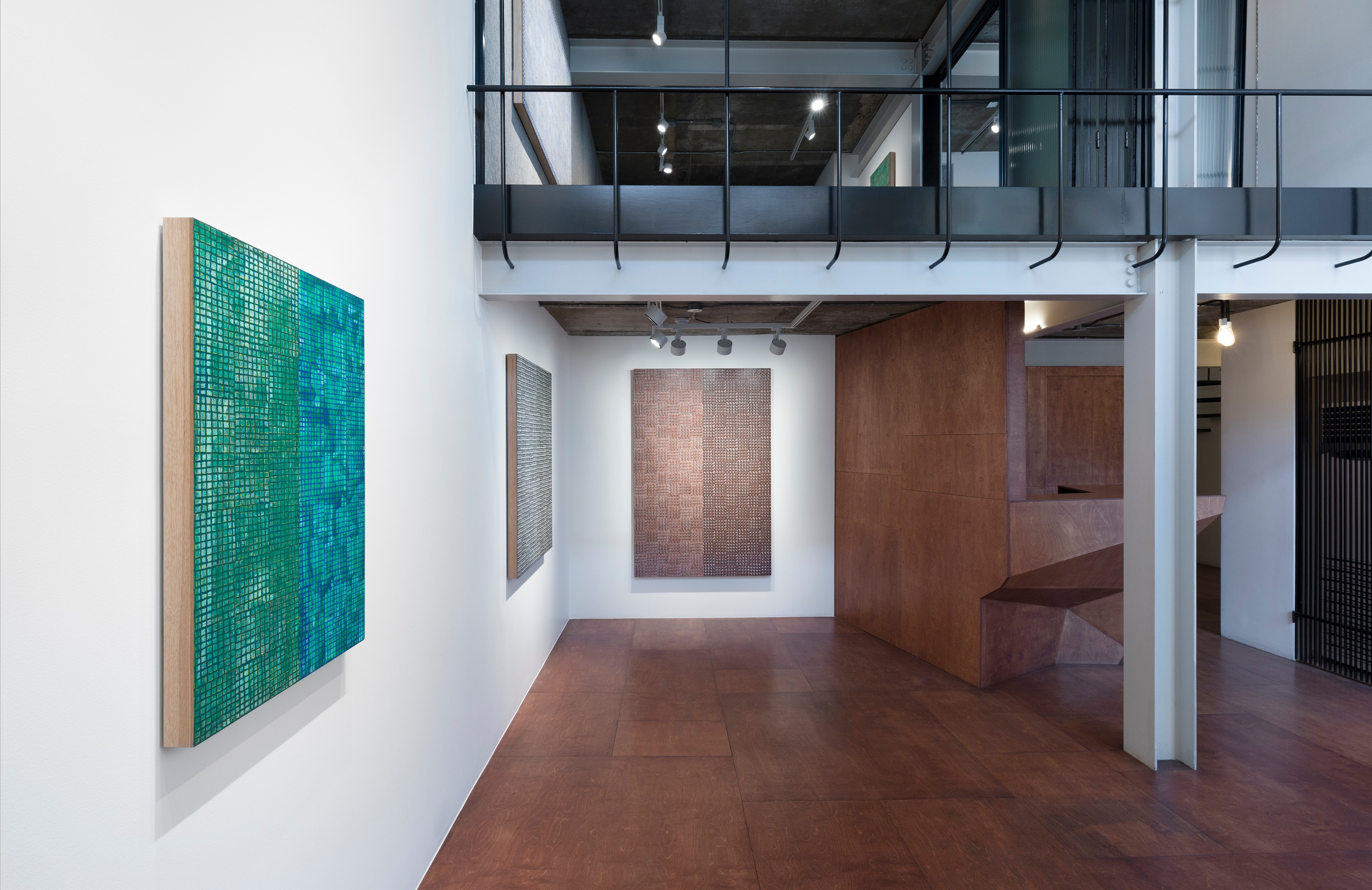 Installation view of McArthur Binion at Lehmann Maupin Seoul