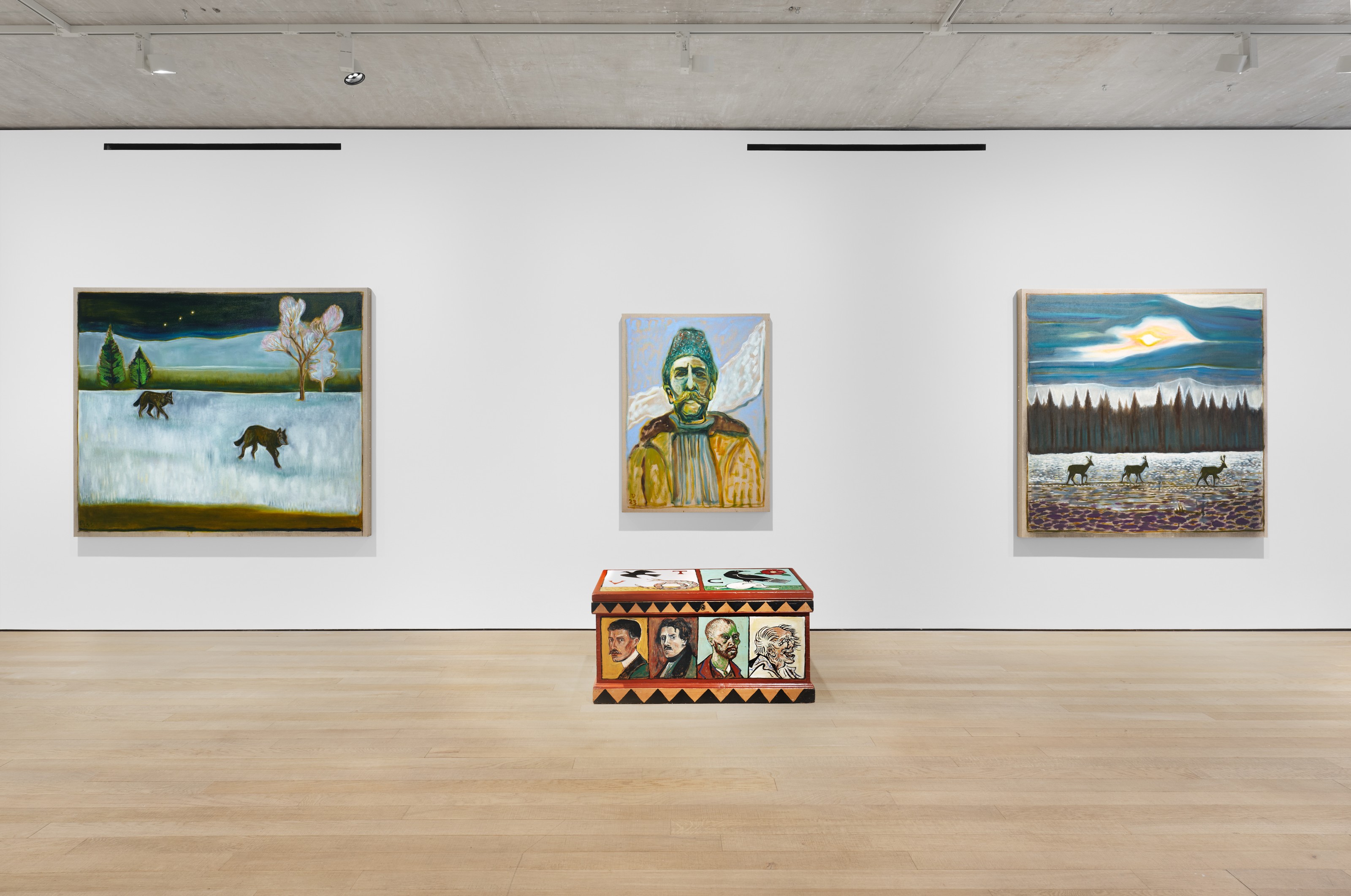 Installation view of Billy Childish at Lehmann Maupin London