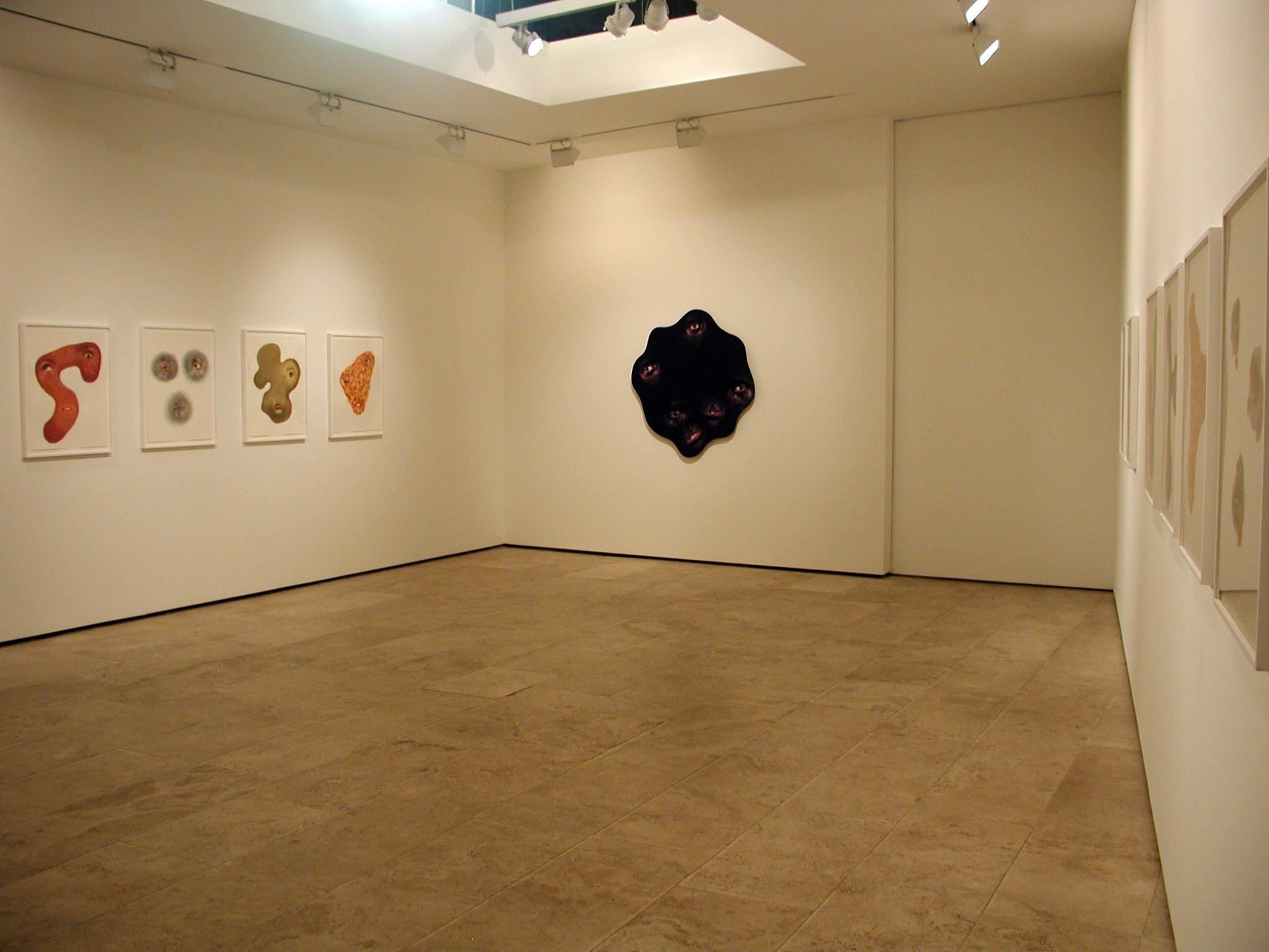 Installation view of Tony Oursler at Lehmann Maupin New York