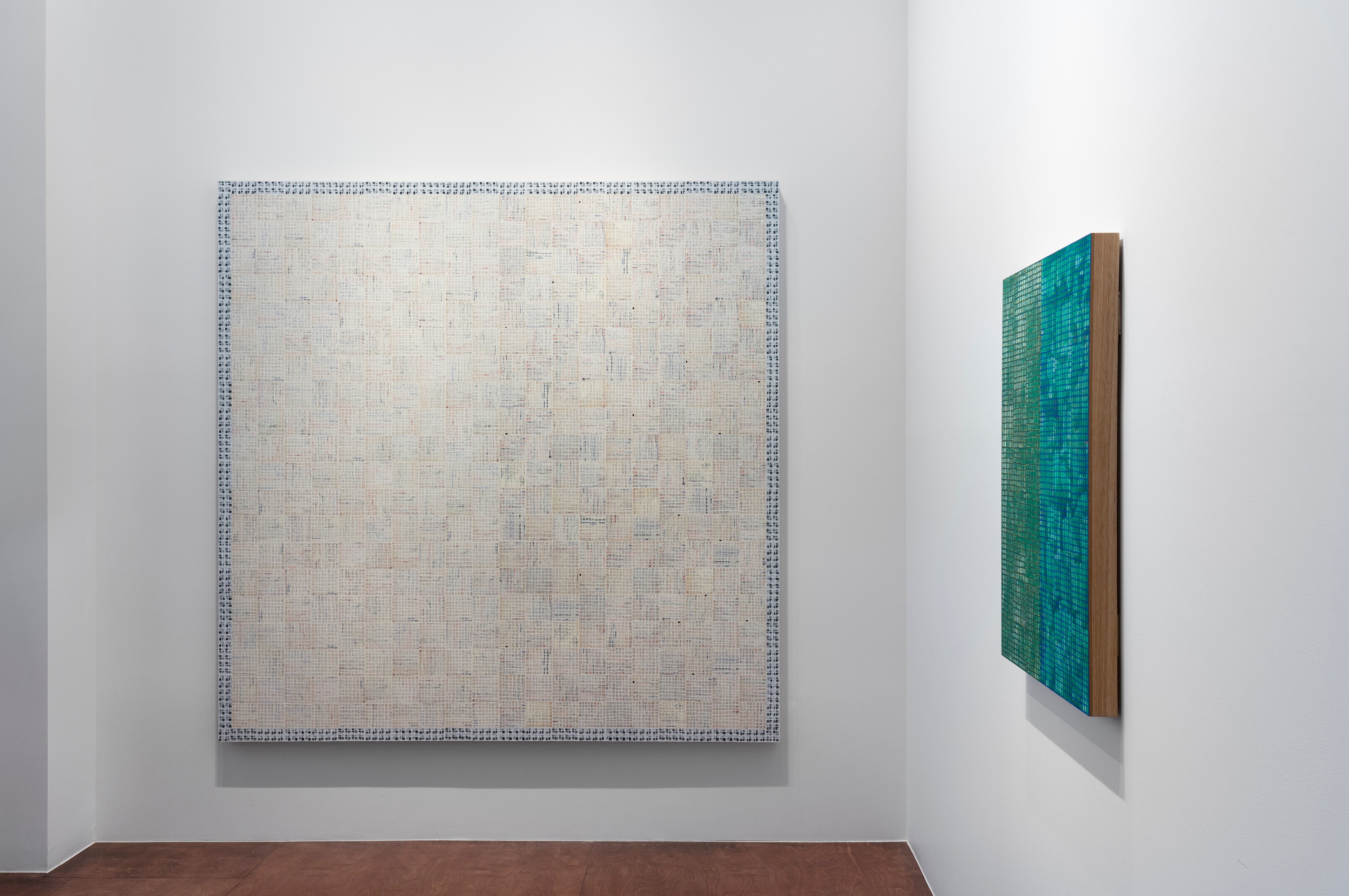 Installation view of McArthur Binion at Lehmann Maupin Seoul