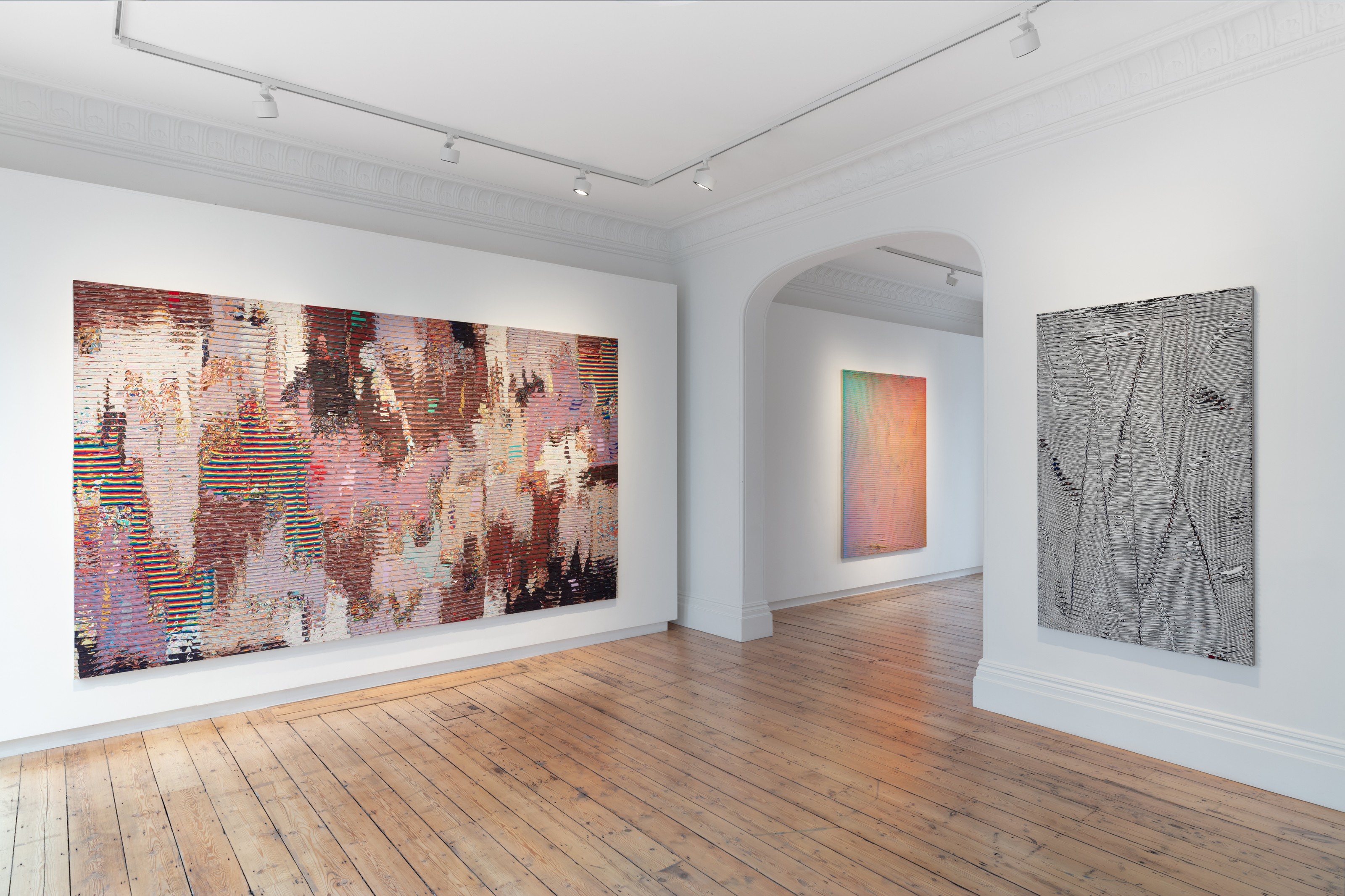 Installation view of Loriel Beltrán at Lehmann Maupin London