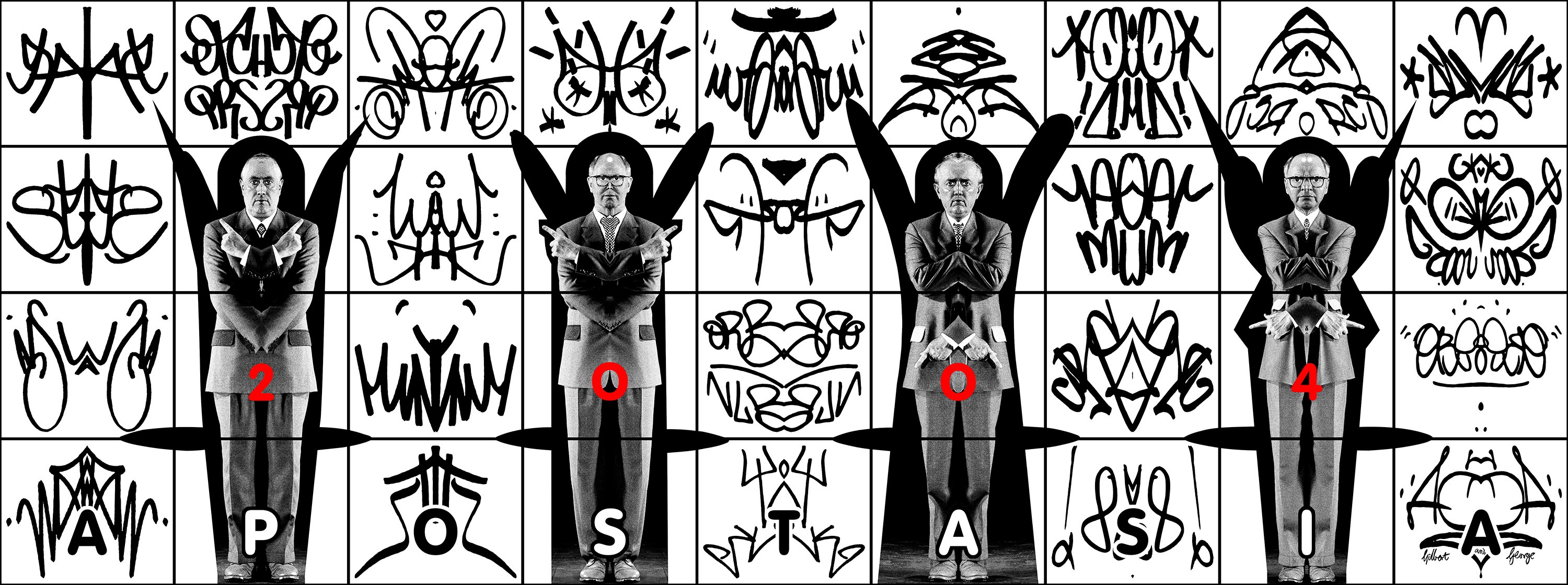 Wall work by Gilbert & George