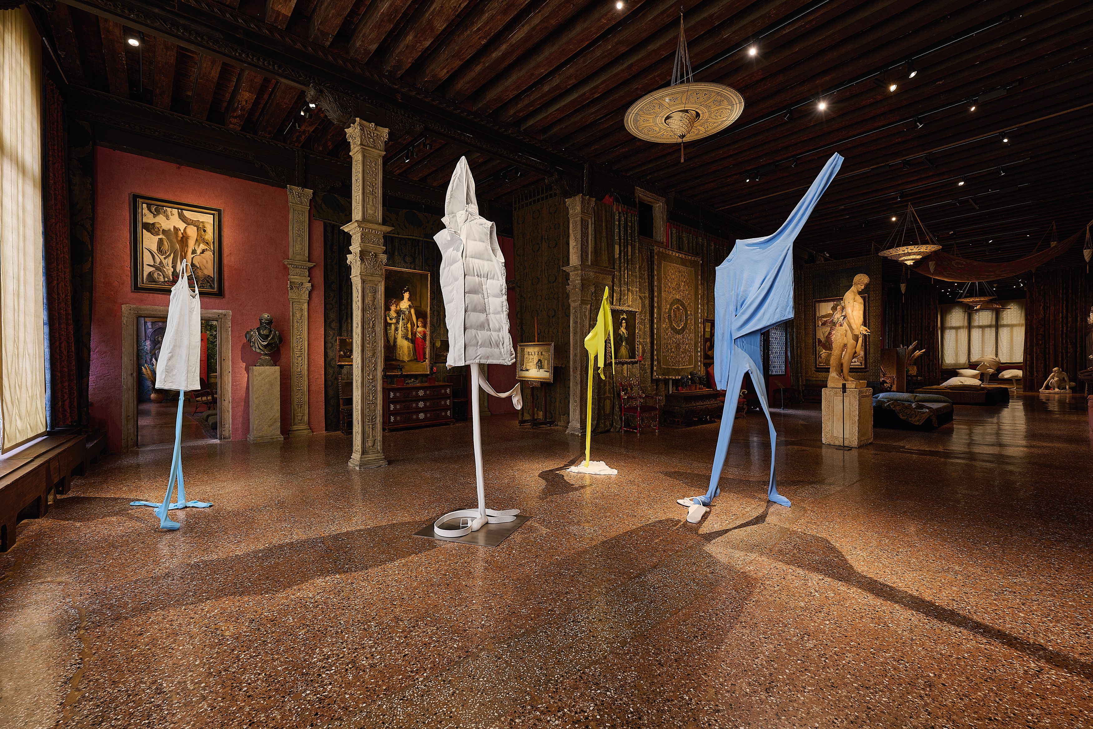 Installation view of Erwin Wurm at Museo Fortuny