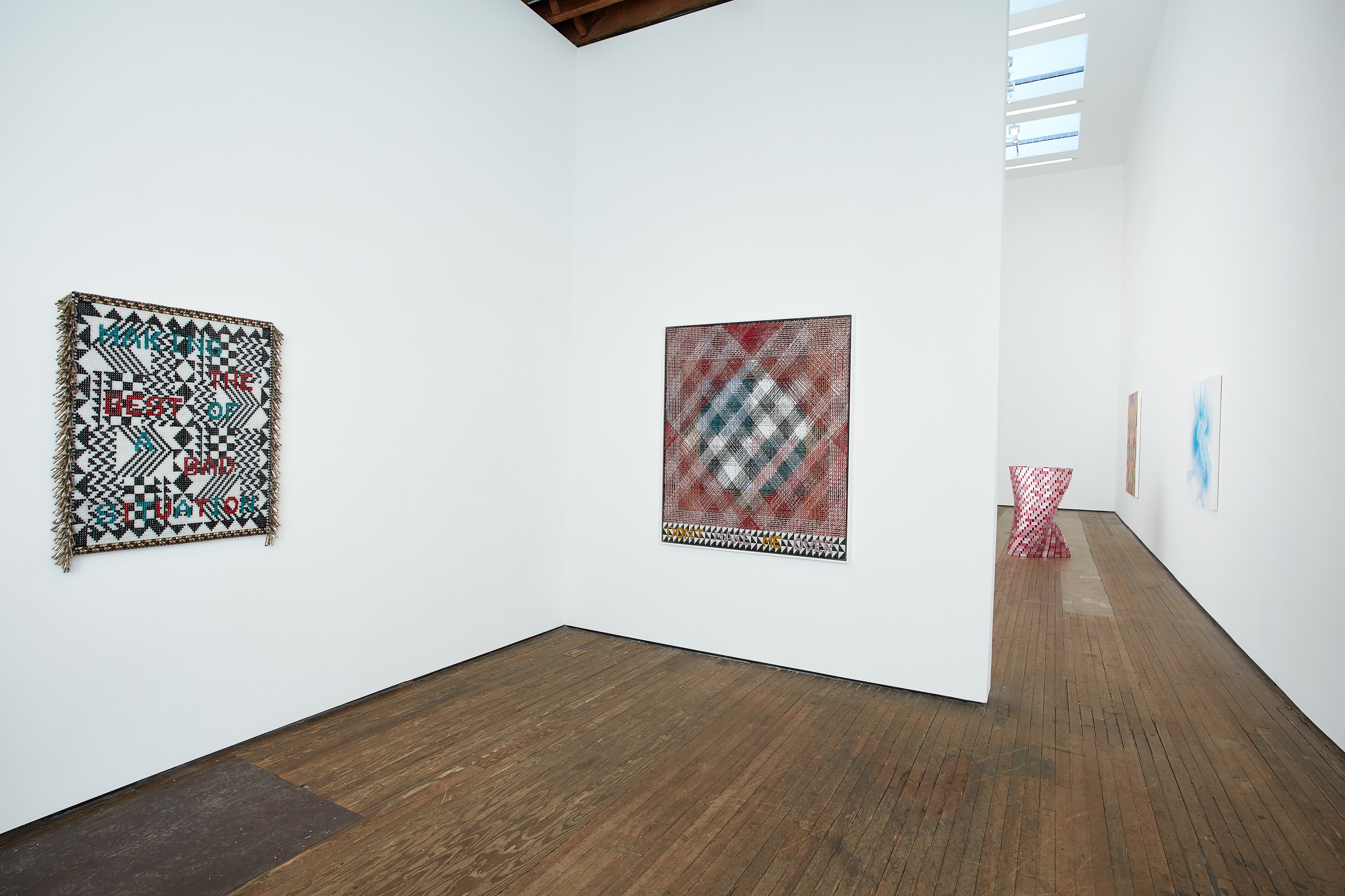 Installation view of From a whisper to a scream at Lehmann Maupin New York