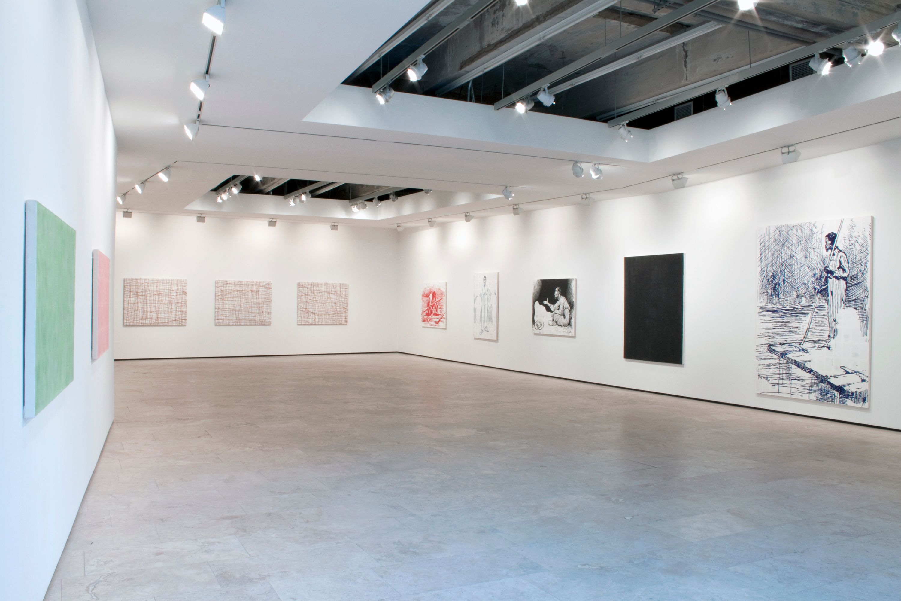 Installation view of Tim Rollins and K.O.S. at Lehmann Maupin New York