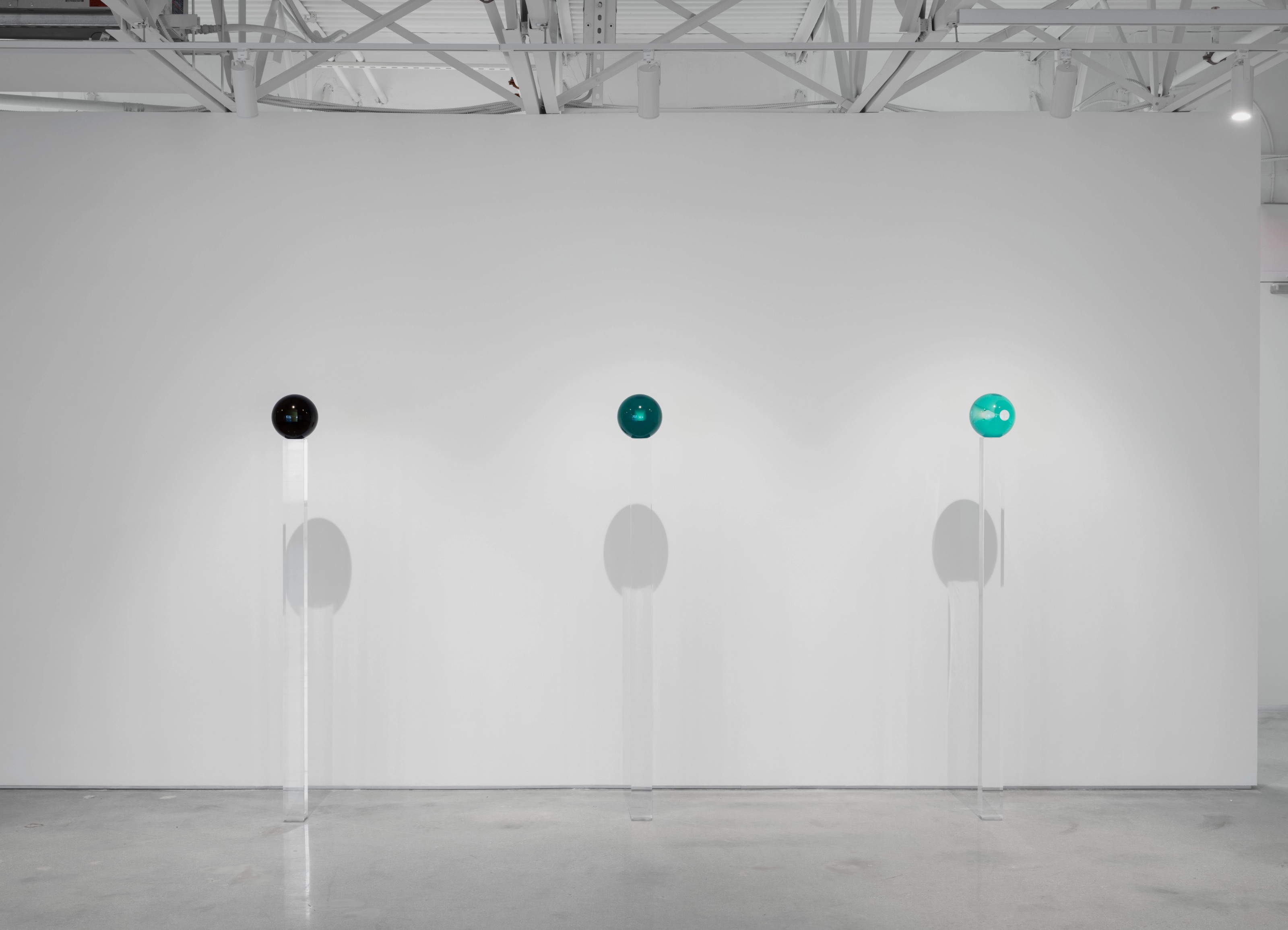 Installation view of Helen Pashgian at Lehmann Maupin Palm Beach
