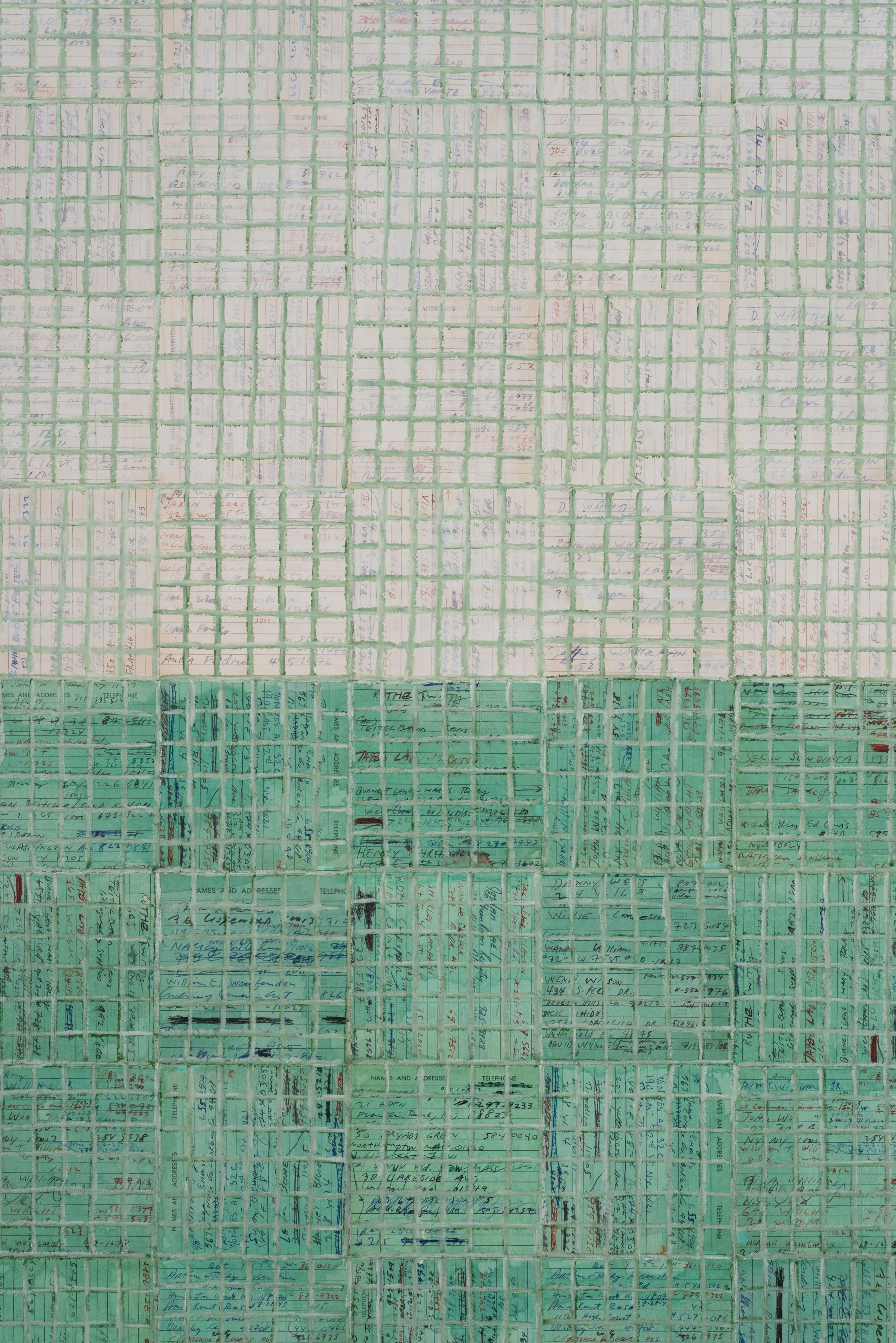 Detail of painting by McArthur Binion