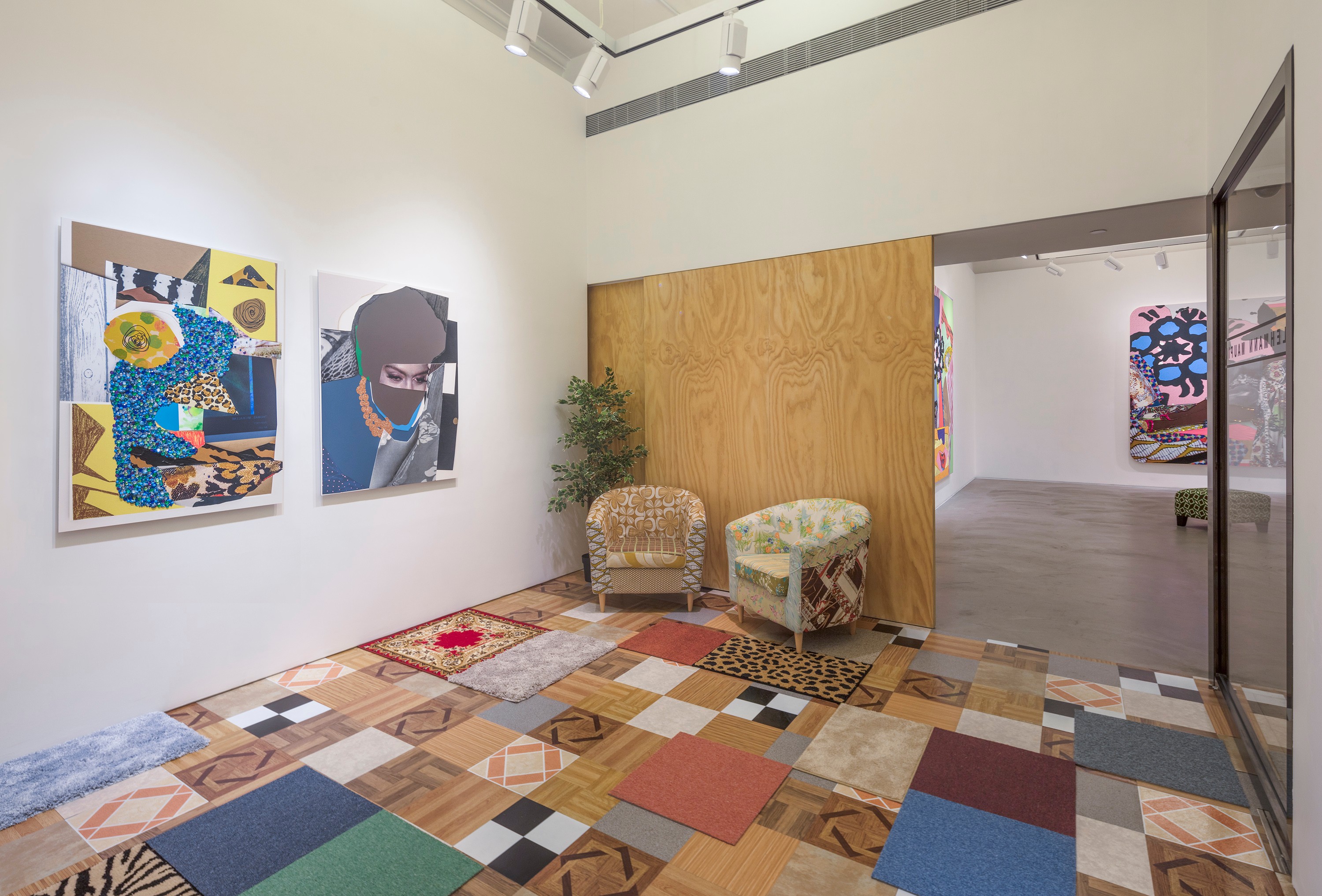 Installation view of Mickalene Thomas at Lehmann Maupin Hong Kong