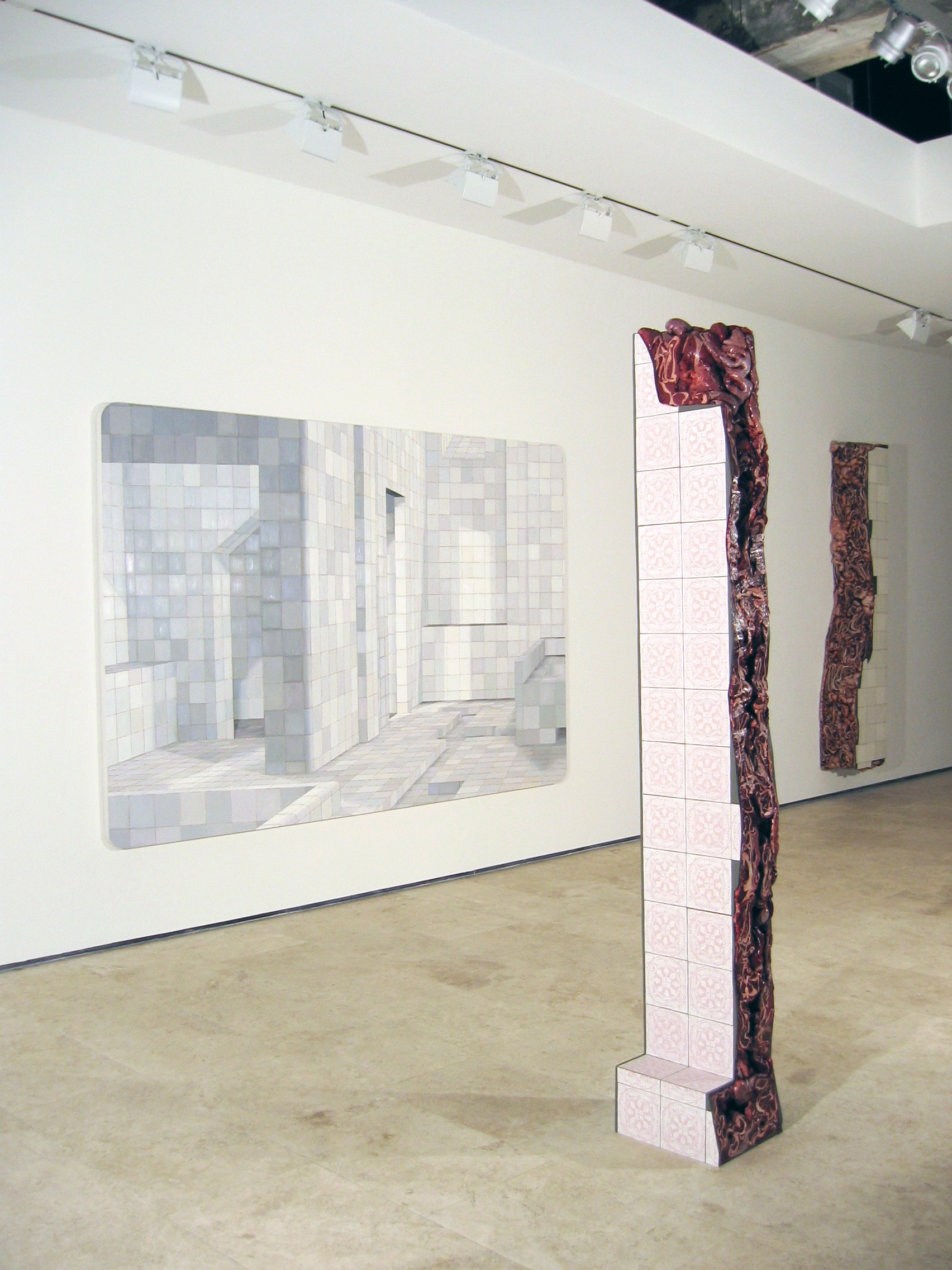 Installation view of Adriana Varejão at Lehmann Maupin New York