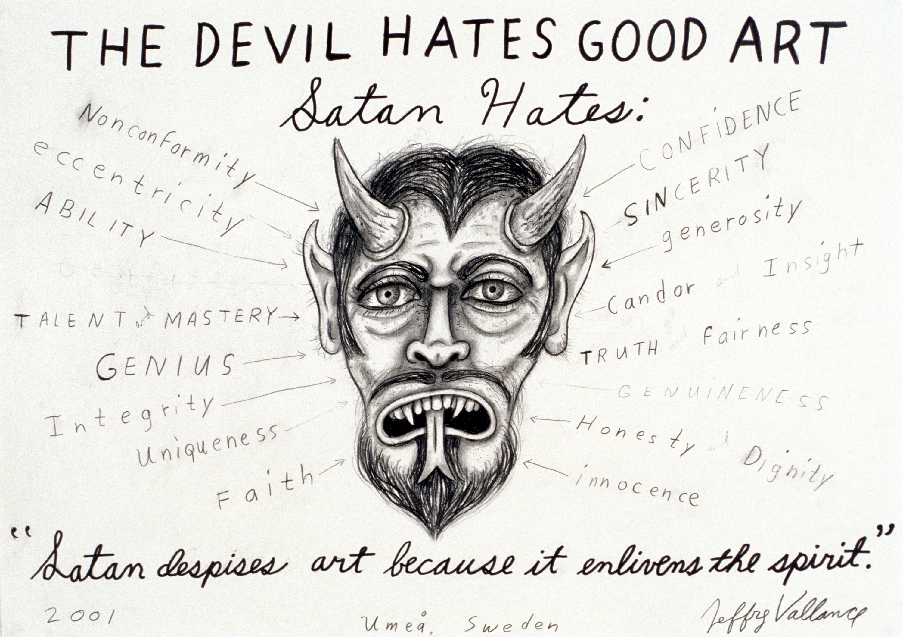 Drawing by Jeffrey Vallance