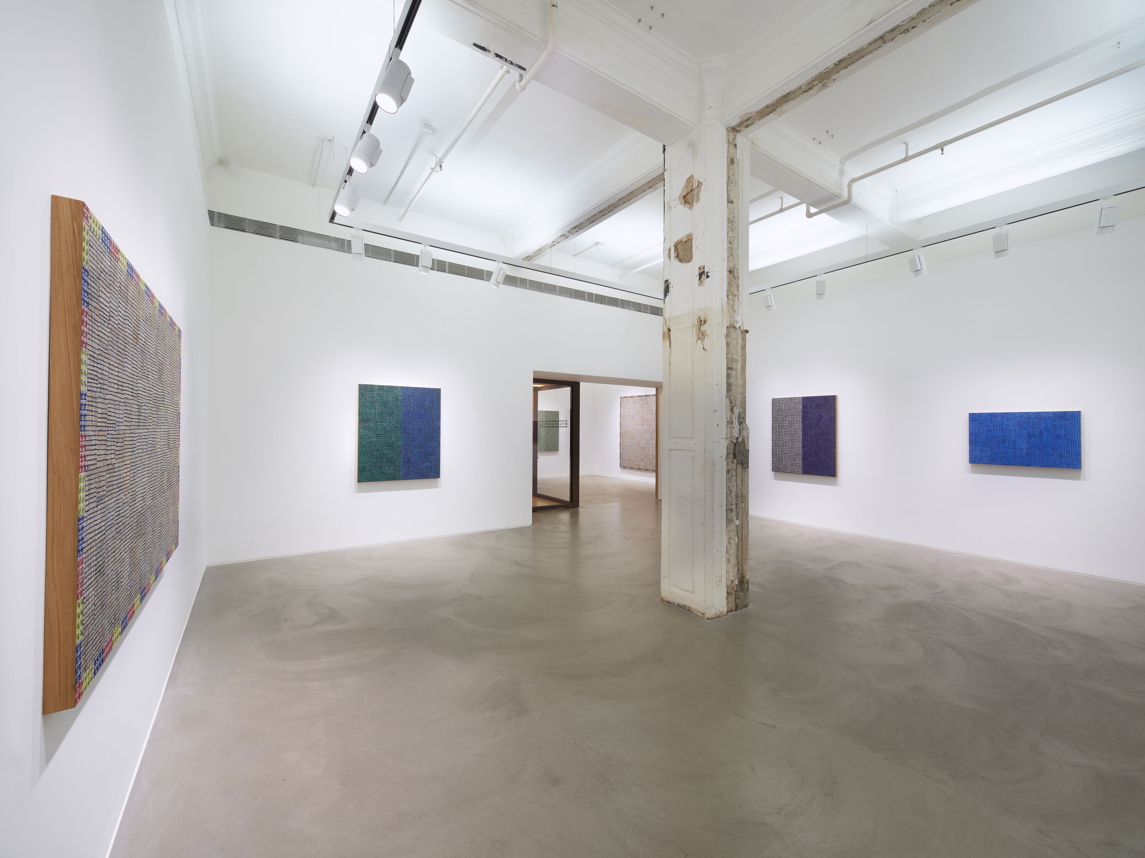 Installation view of McArthur Binion at Lehmann Maupin Hong Kong